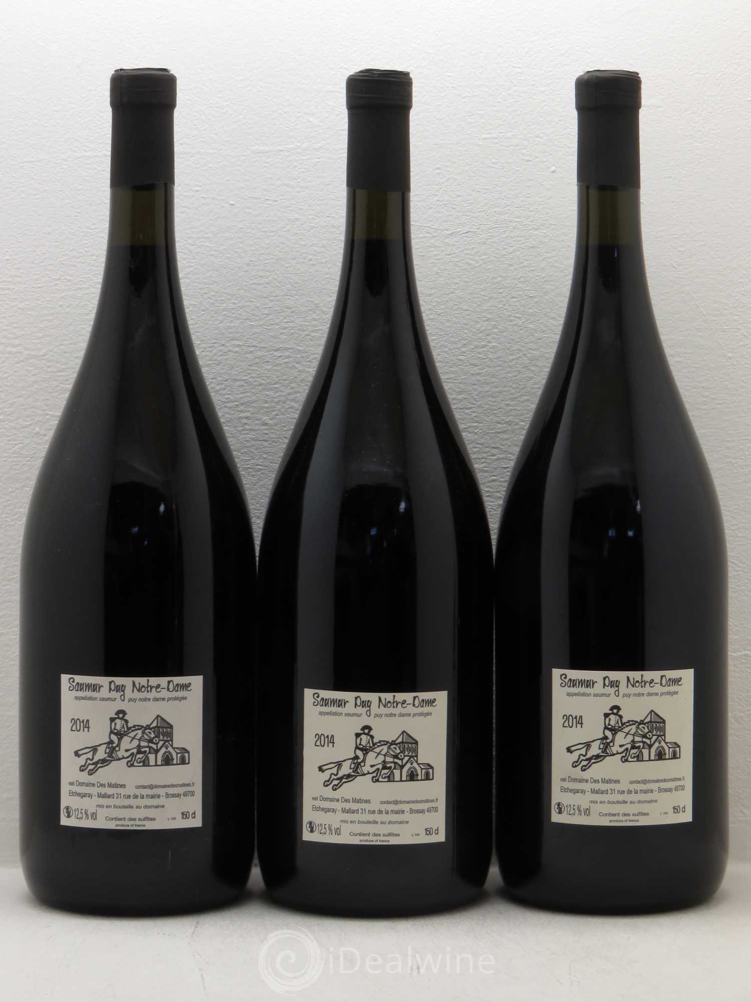 Saumur Puy Notre Dame Vieilles Vignes Domaine des Martines 2014 - Posten von 3 Magnum - 1