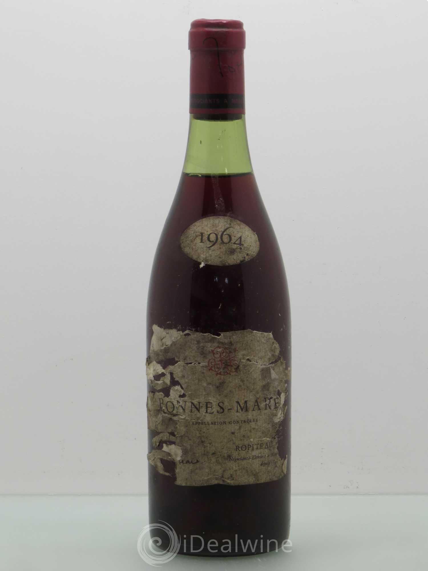 Bonnes-Mares Grand Cru Ropiteau Frères 1964 - Lot de 1 bouteille - 0