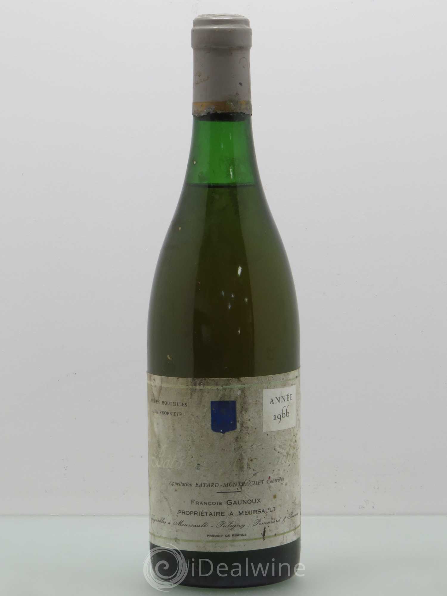 Bâtard-Montrachet Grand Cru Gaunoux 1966 - Lot de 1 bouteille - 0