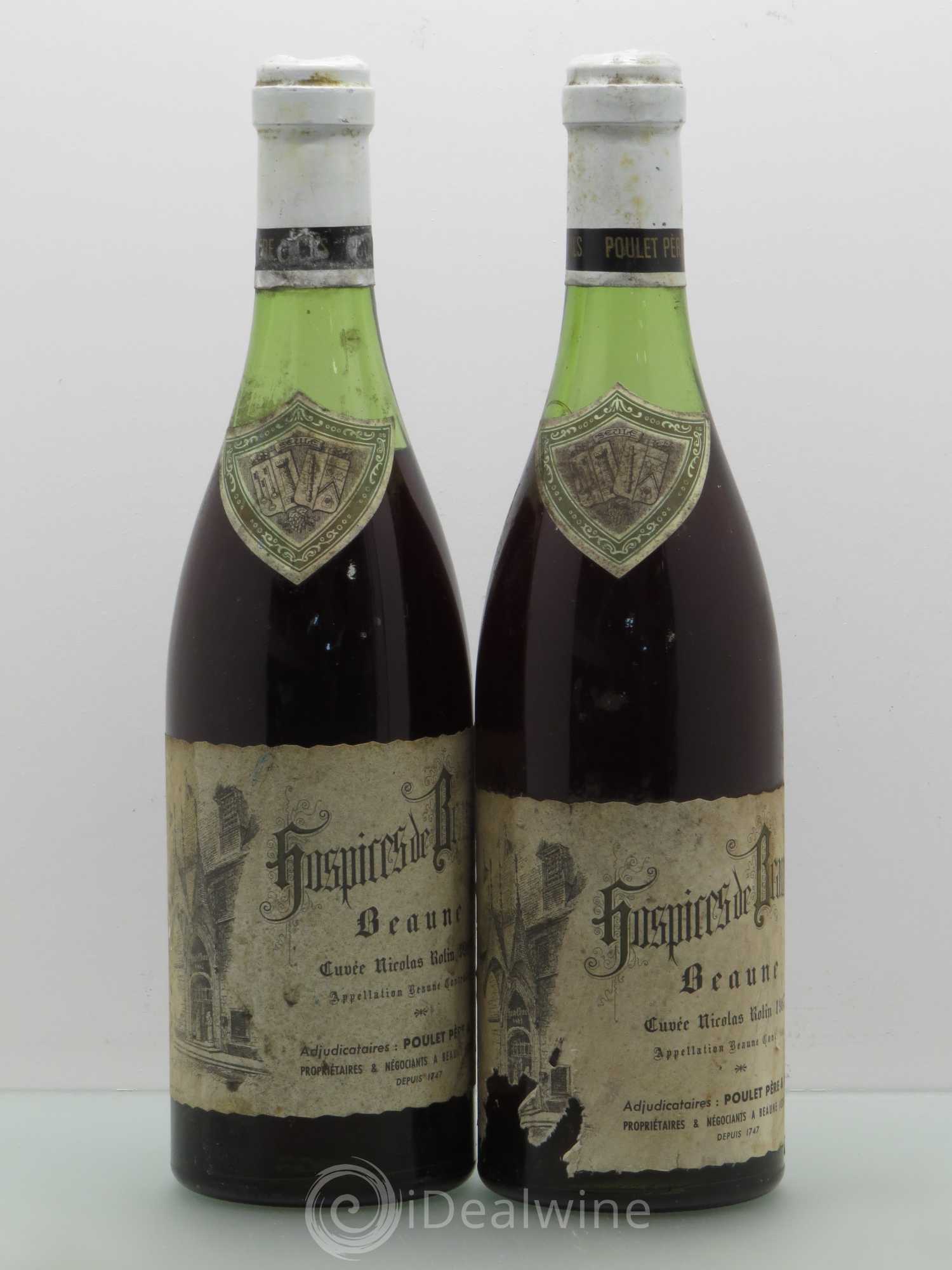 Bourgogne Hospices de Beaune cuvée Nicolas Rolin - Poulet Père et Fils 1967 - Lot de 2 bouteilles - 0
