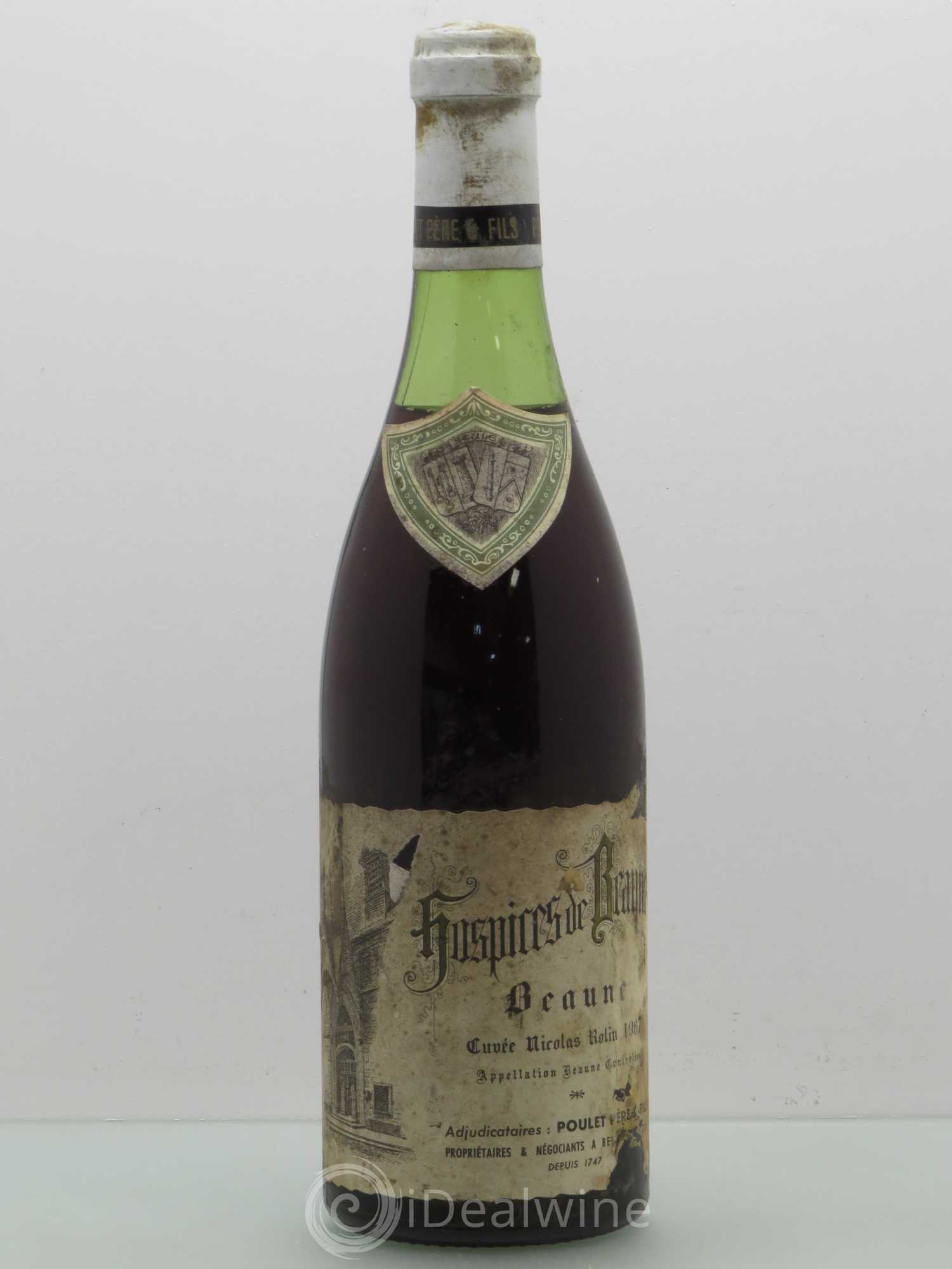 Bourgogne Hospices de Beaune cuvée Nicolas Rolin - Poulet Père et Fils 1967 - Posten von 1 Flasche - 0