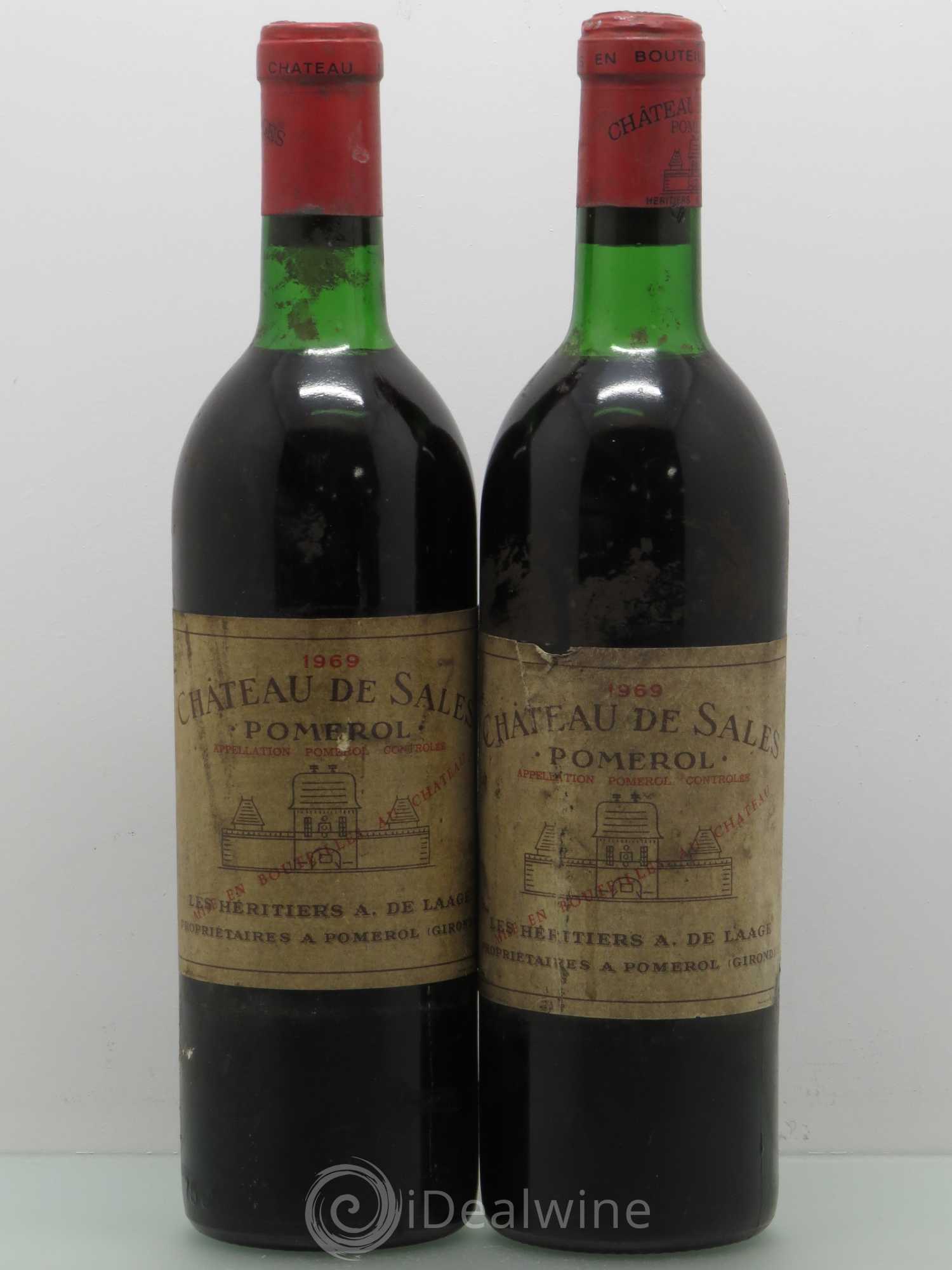 Château de Sales 1969 - Lot de 2 bouteilles - 0