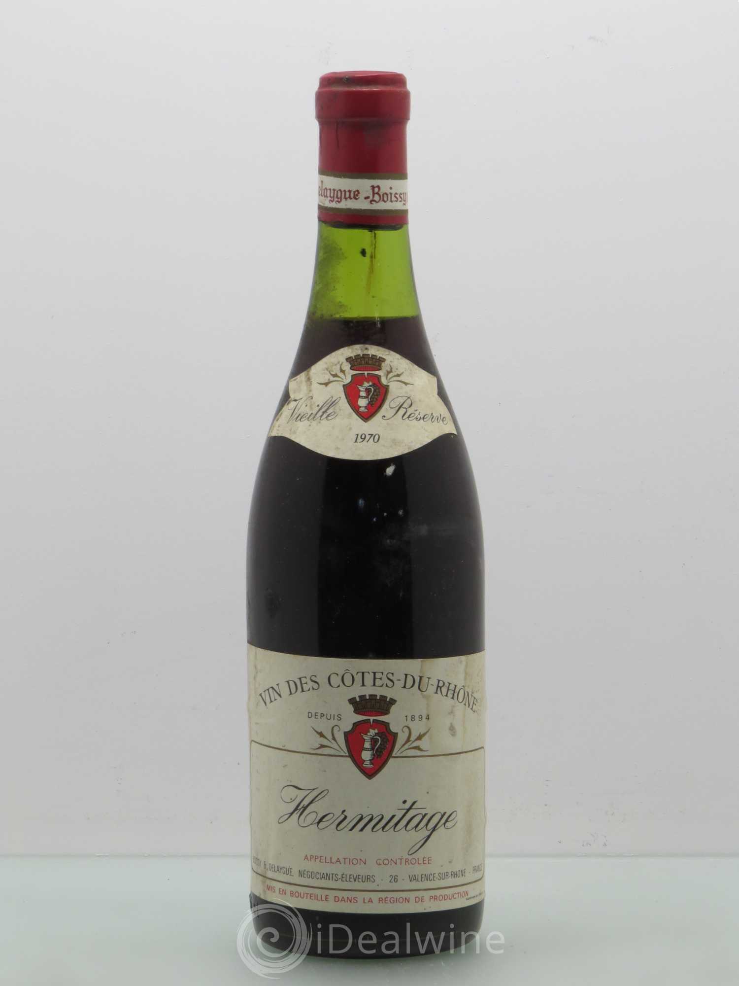 Côtes-du-Rhône Hermitage vieille réserve - Boissy & Delaygue 1970 - Posten von 1 Flasche - 0