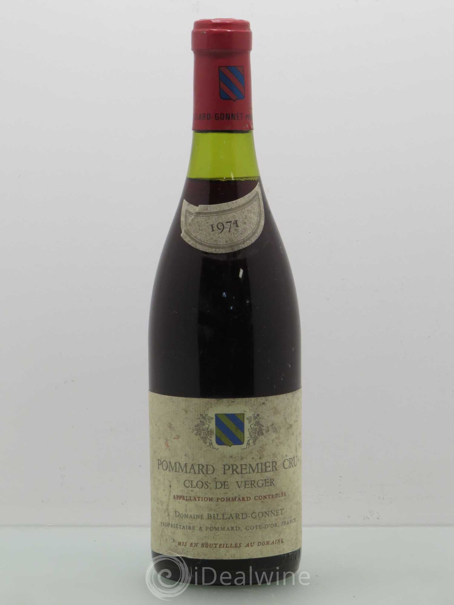 Pommard 1er Cru Clos de Verger - Domaine Billard Gonnet 1971 - Posten von 1 Flasche - 0