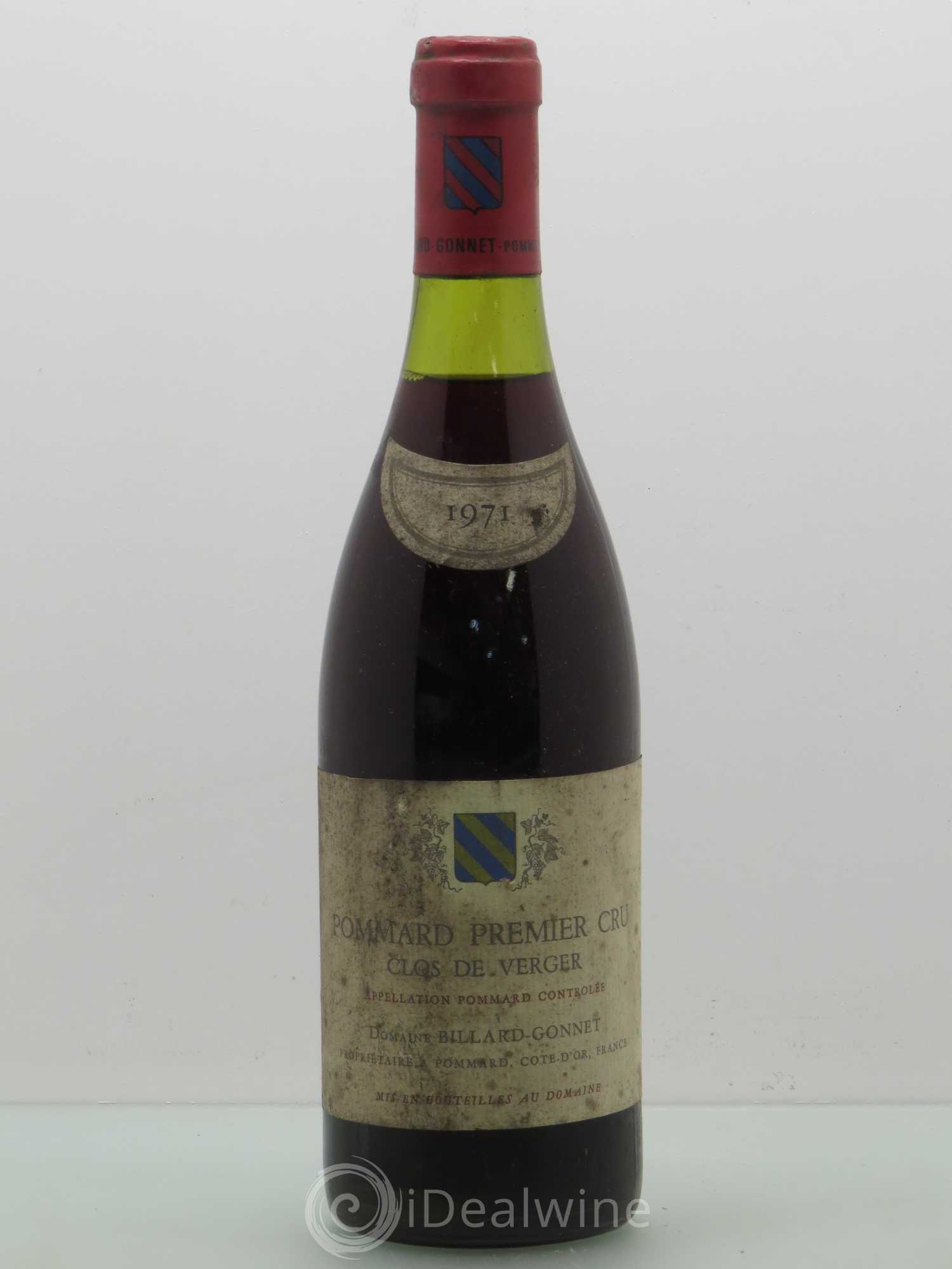 Pommard 1er Cru Clos de Verger - Domaine Billard Gonnet 1971 - Posten von 1 Flasche - 0