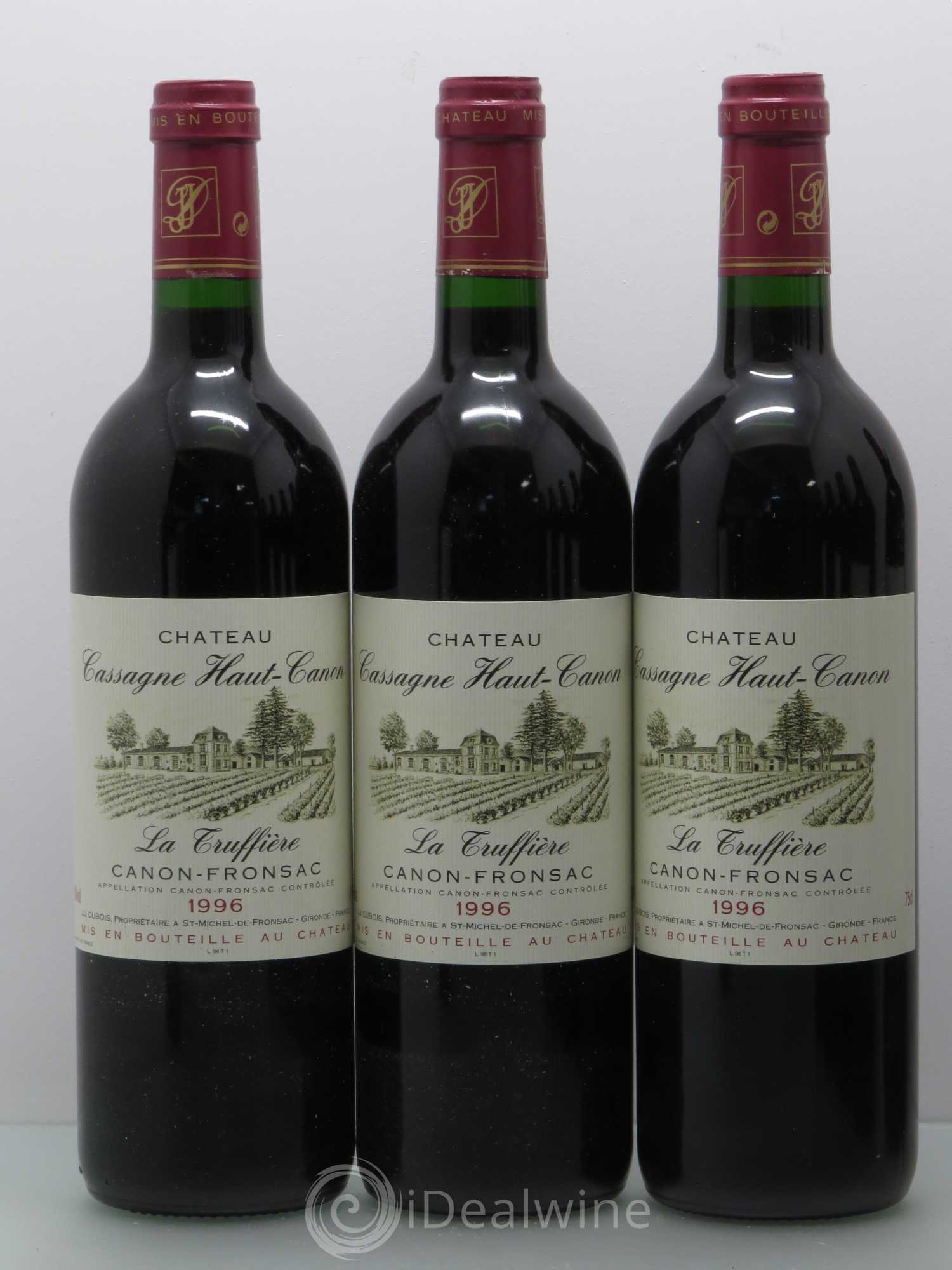 Bordeaux Château Cassagne haut canon 1996 - Posten von 12 Flaschen - 2
