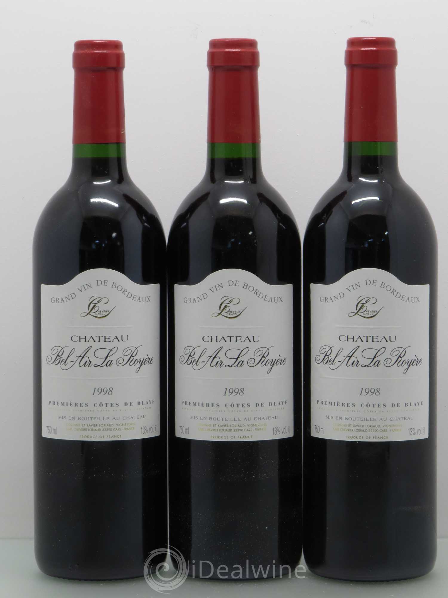 Bordeaux Château Bel-Air La Royere. Côtes de blaye 1998 - Posten von 12 Flaschen - 4