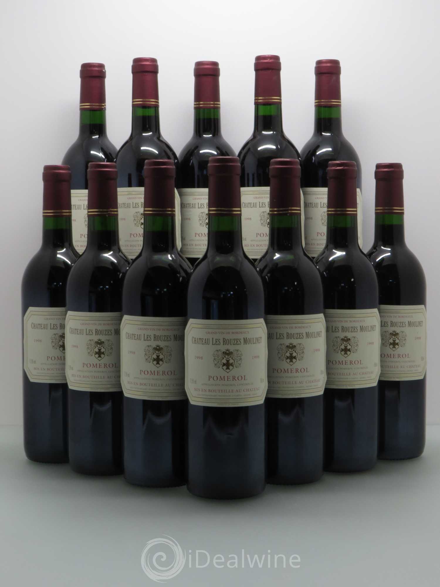Bordeaux Château Rouzes Moulinet 1998 - Lot de 12 bouteilles - 0