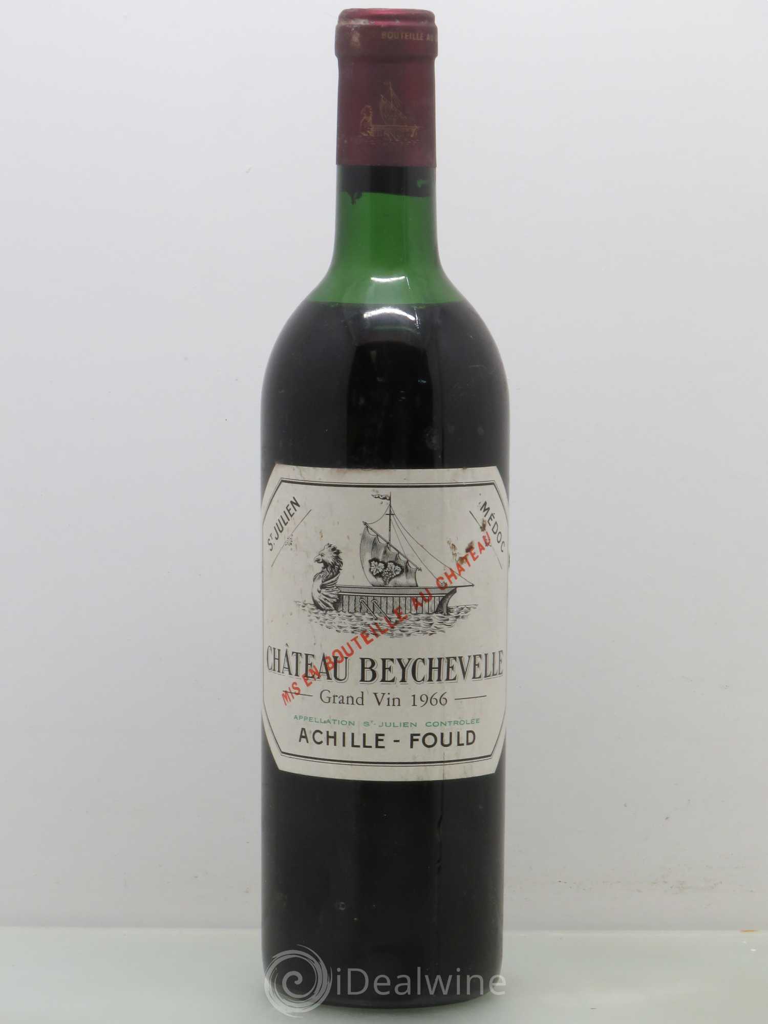 Château Beychevelle 4ème Grand Cru Classé 1966 - Lot de 1 bouteille - 0