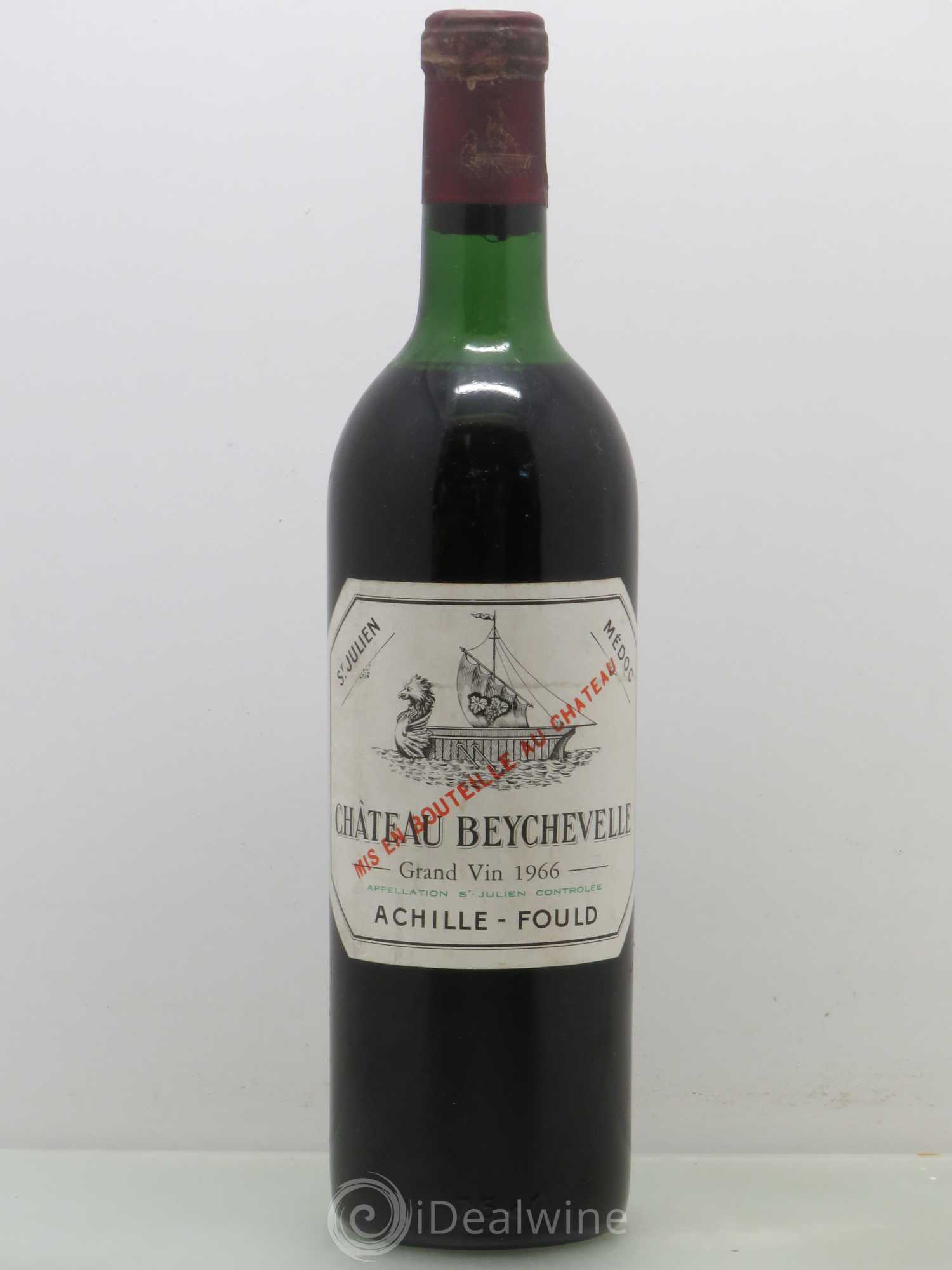 Château Beychevelle 4ème Grand Cru Classé 1966 - Lot de 1 bouteille - 0