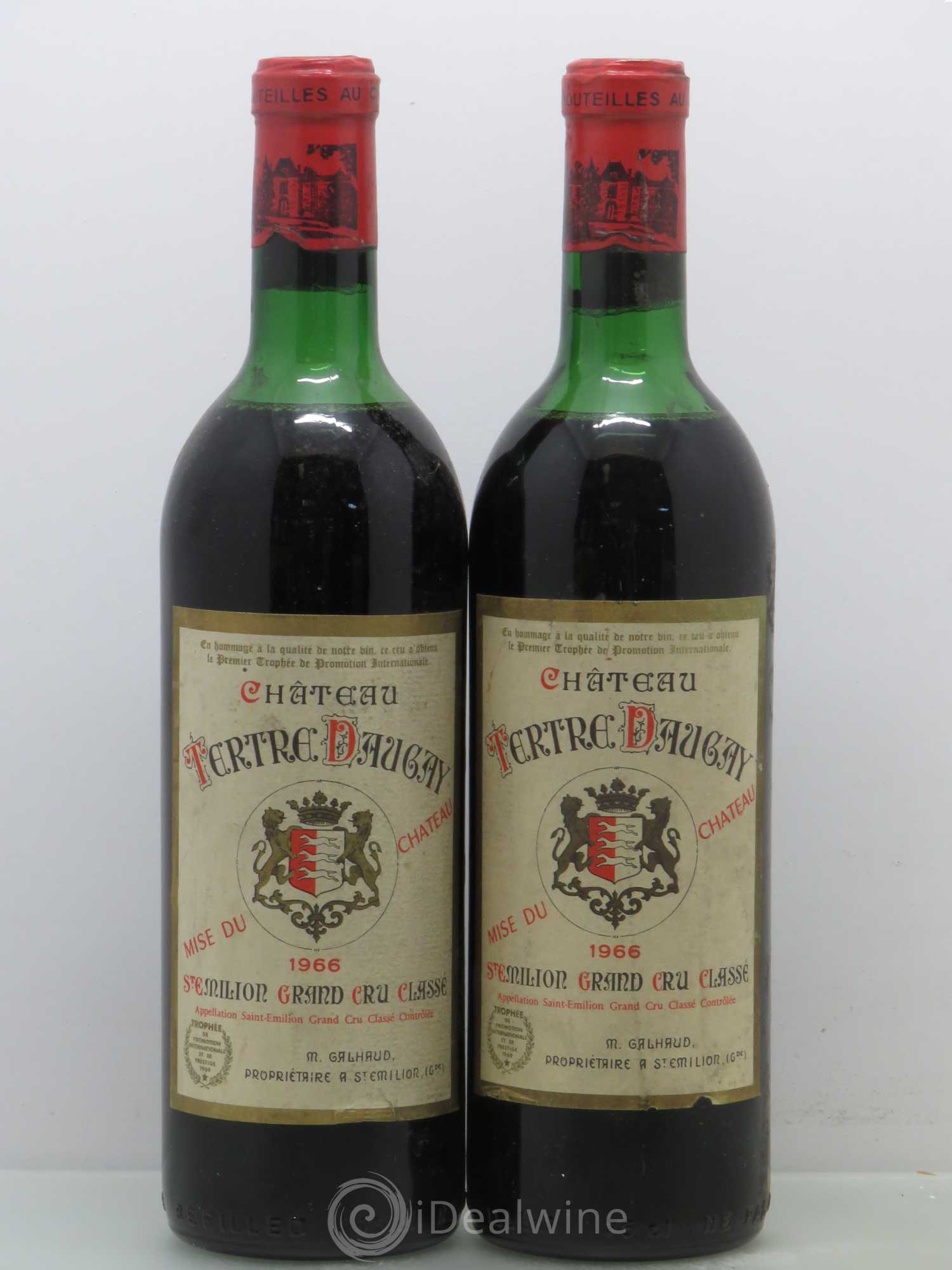 Château Tertre Daugay Grand Cru Classé 1966 - Lot de 2 bouteilles - 0
