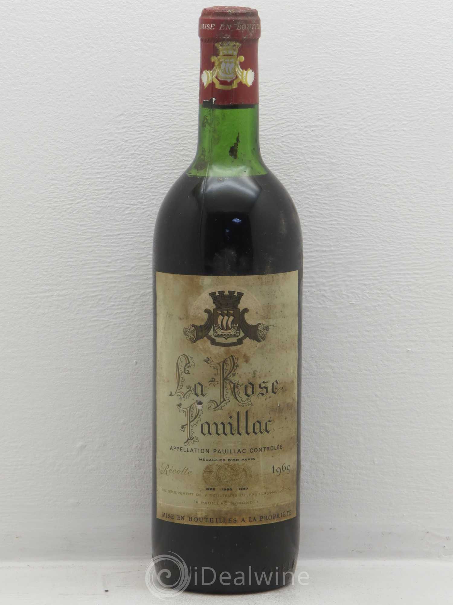 La Rose Pauillac 1969 - Lot de 1 bouteille - 0