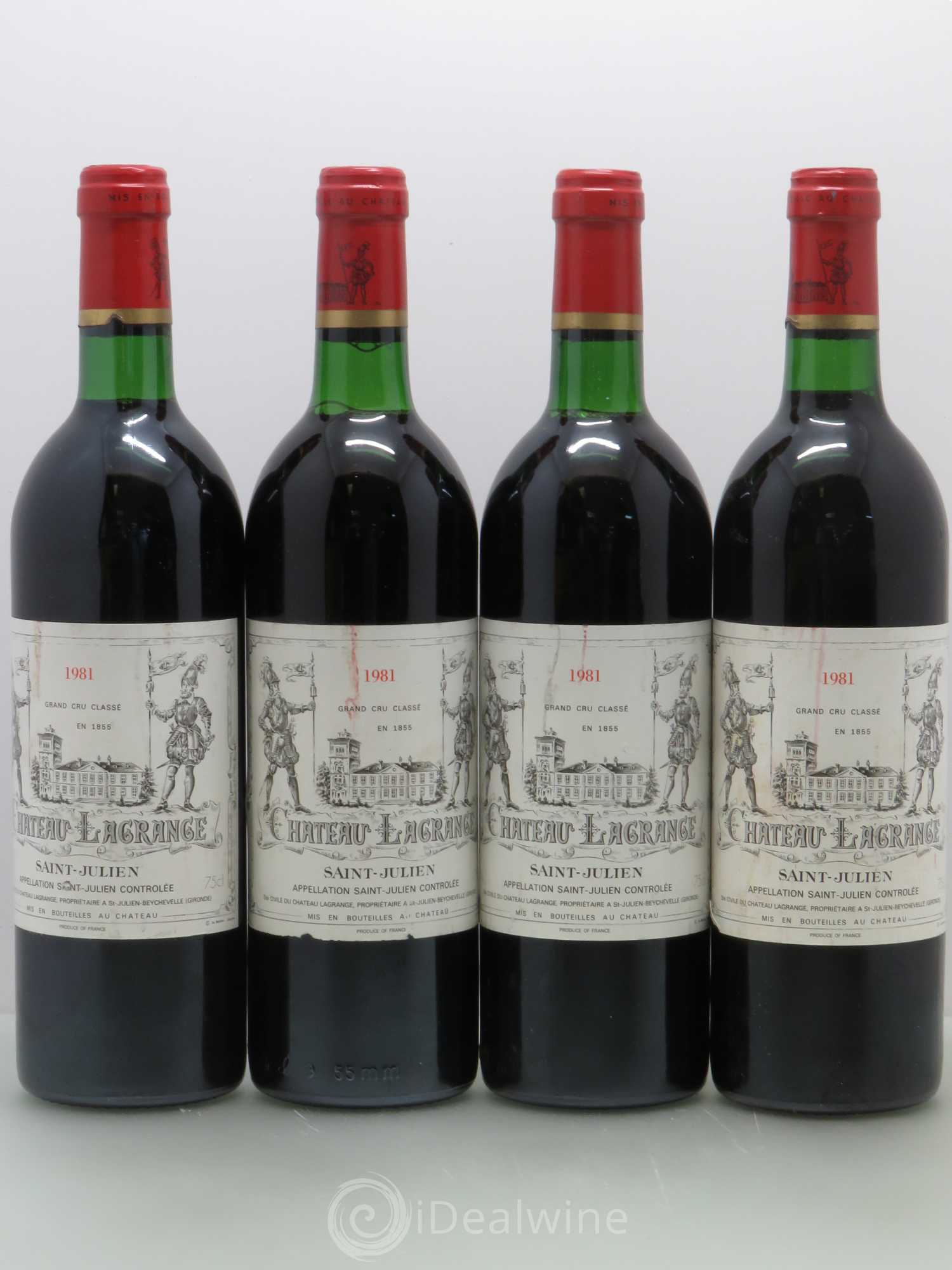Château Lagrange 3ème Grand Cru Classé 1981 - Lot de 4 bouteilles - 0