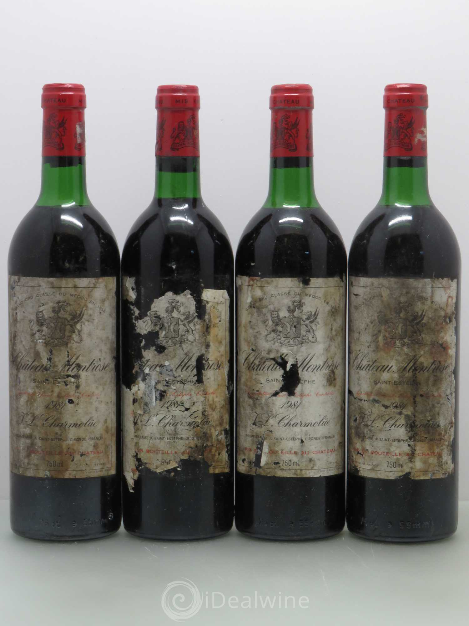 Château Montrose 2ème Grand Cru Classé 1981 - Lot de 4 bouteilles - 0