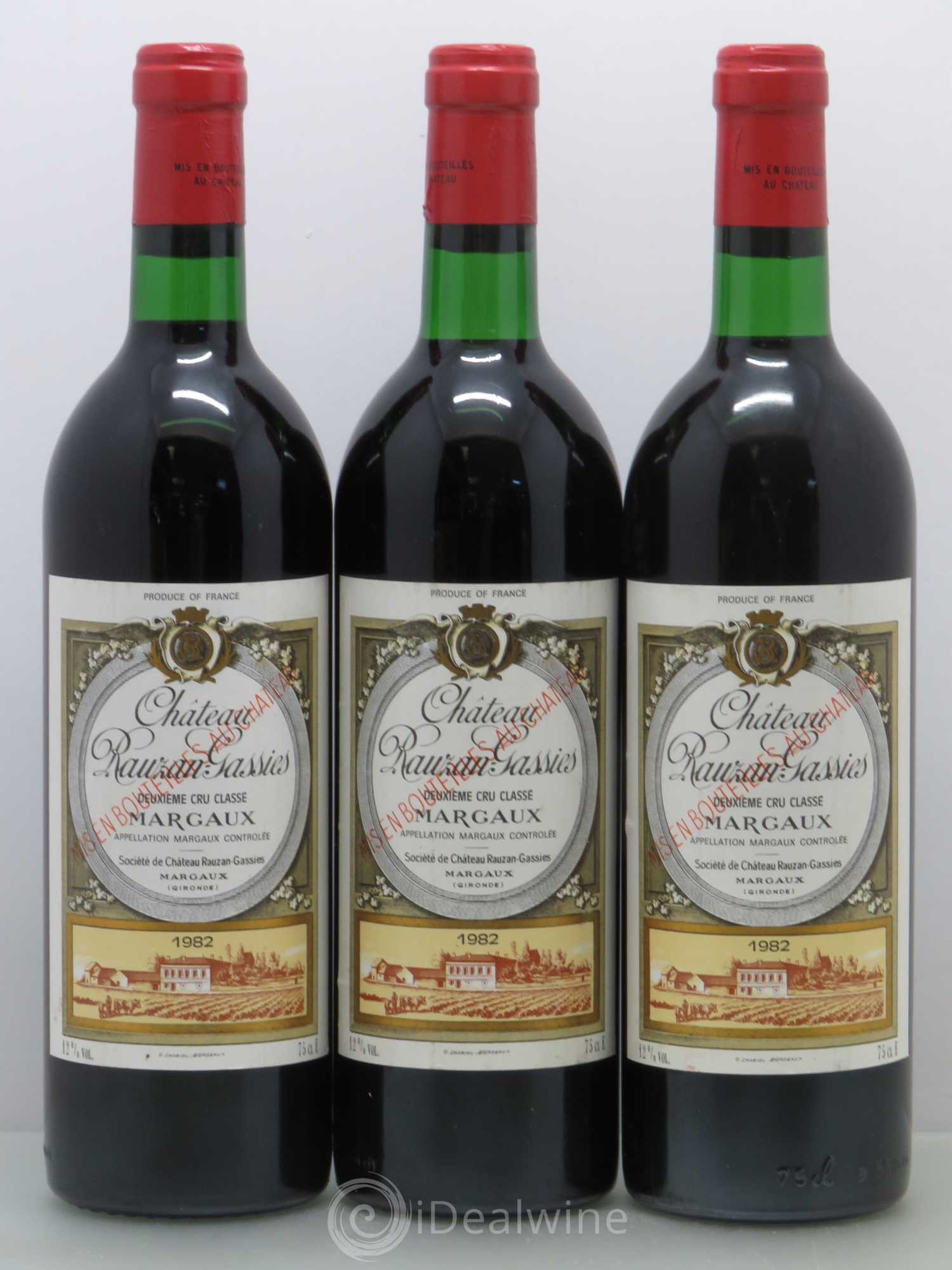 Château Rauzan-Gassies 2ème Grand Cru Classé 1982 - Lot de 6 bouteilles - 2