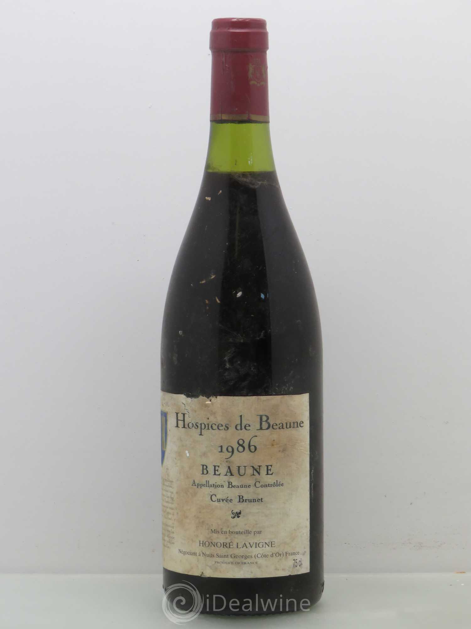 Beaune 1er Cru Hospices de Beaune Brunet Honoré La Vigne 1986 - Posten von 1 Flasche - 0