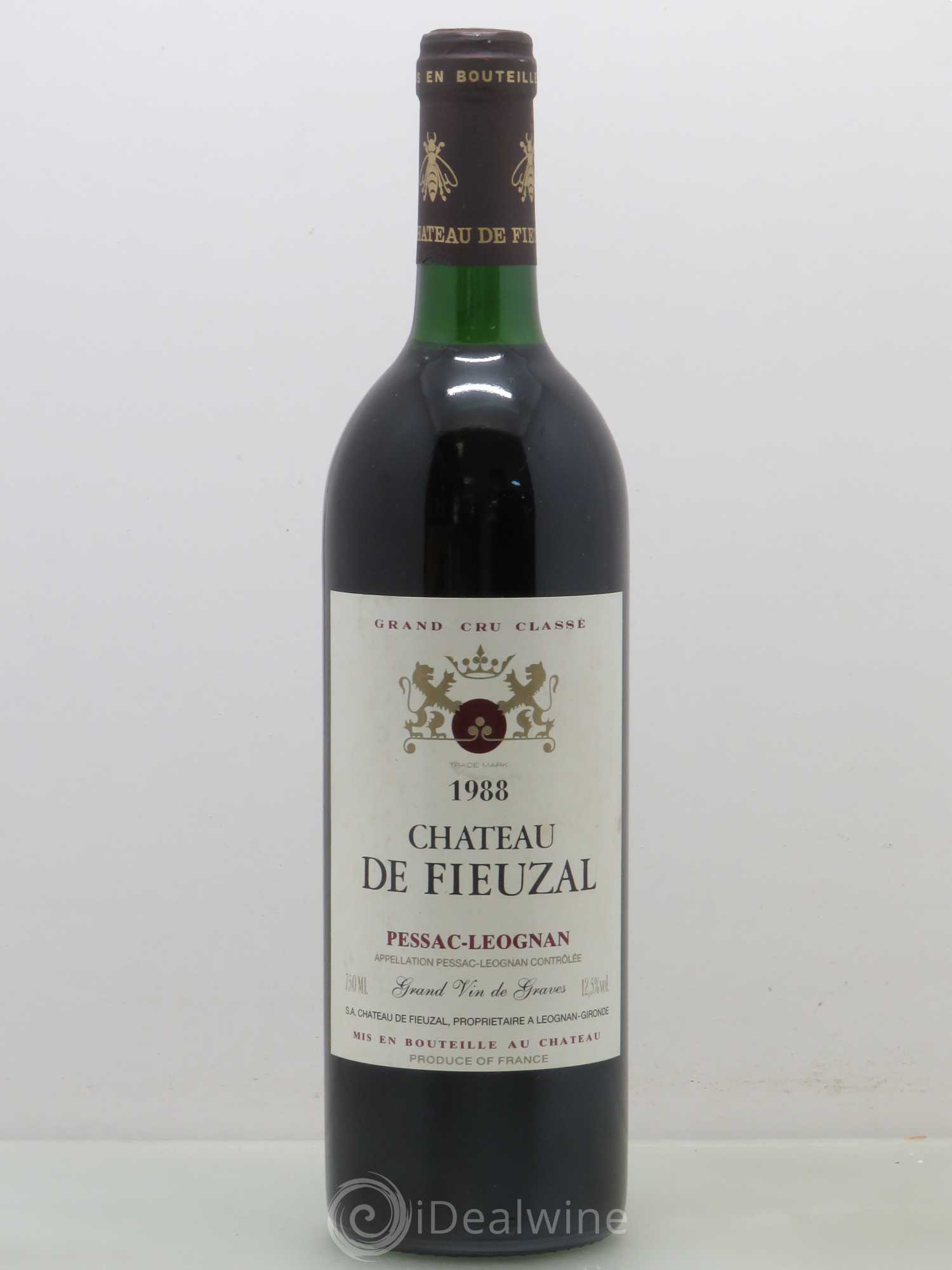 Château de Fieuzal Cru Classé de Graves 1988 - Lot de 1 bouteille - 0
