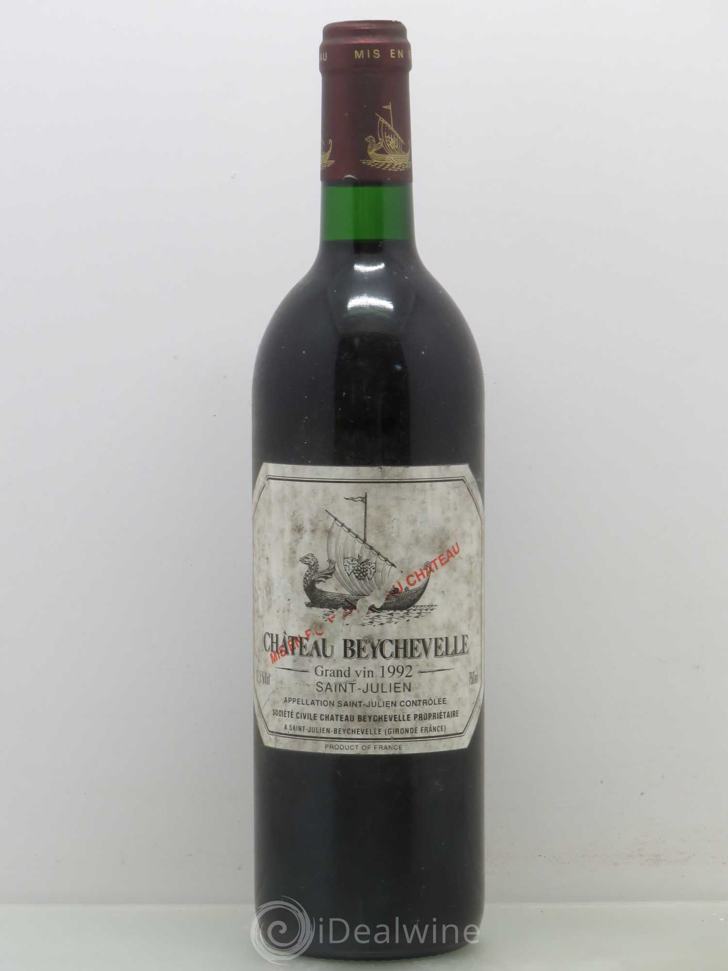 Château Beychevelle 4ème Grand Cru Classé 1992 - Lot de 1 bouteille - 0
