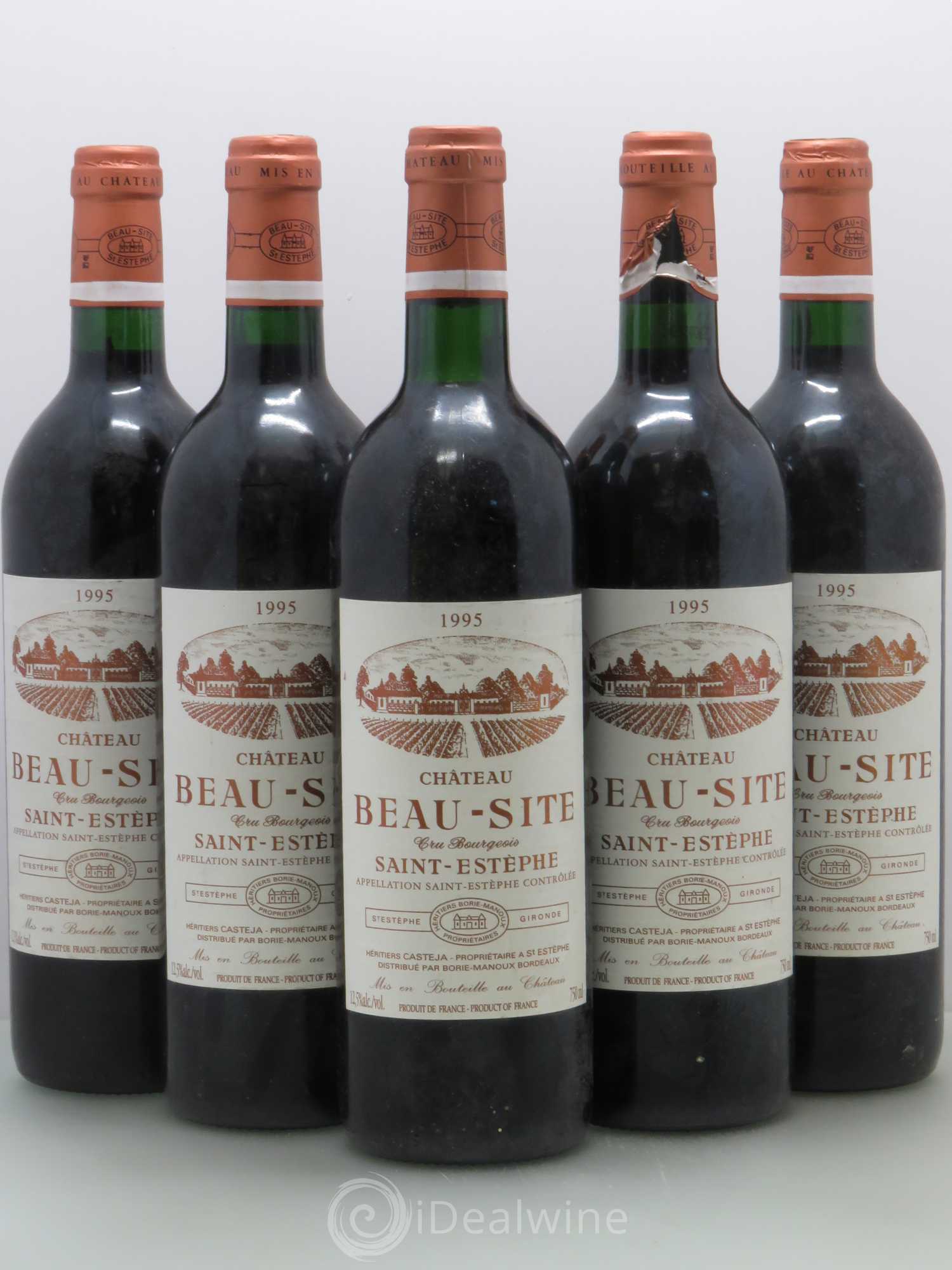 Château Beau Site Cru Bourgeois 1995 - Lot de 5 bouteilles - 0