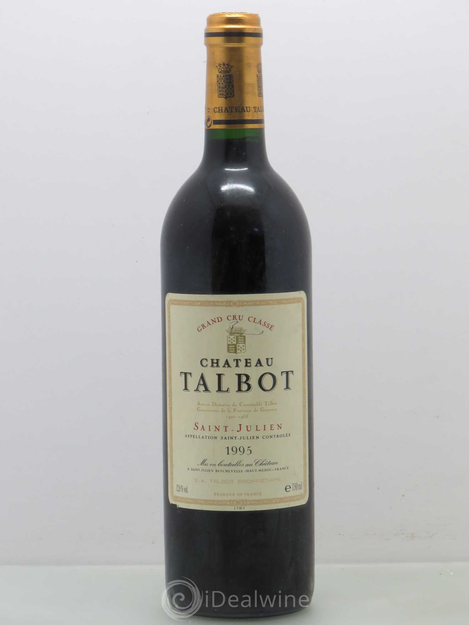 Château Talbot 4ème Grand Cru Classé 1995 - Lot de 1 bouteille - 0
