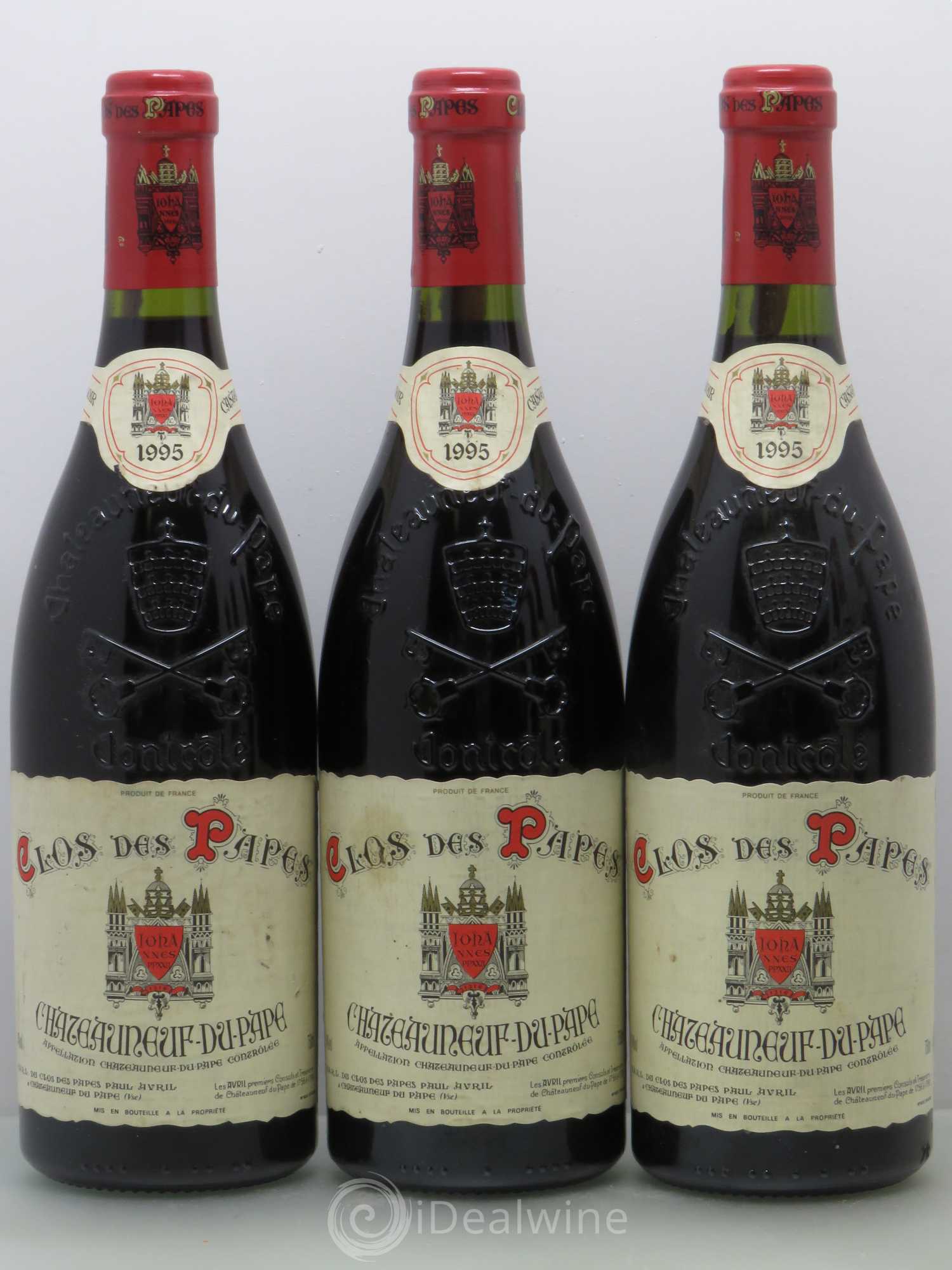 Châteauneuf-du-Pape Clos des Papes - Paul Avril 1995 - Lot de 6 bouteilles - 1