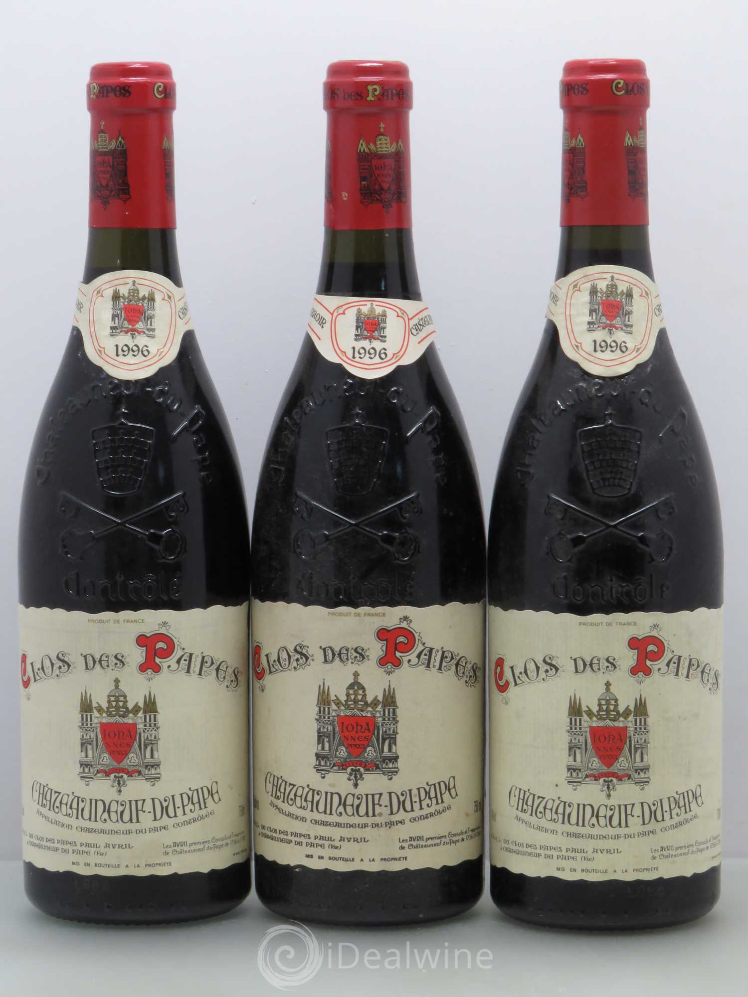 Châteauneuf-du-Pape Clos des Papes - Paul Avril 1996 - Lot de 6 bouteilles - 2