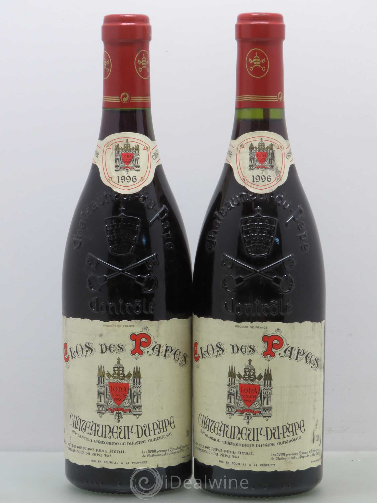 Châteauneuf-du-Pape Clos des Papes - Paul Avril 1996 - Lot de 2 bouteilles - 0