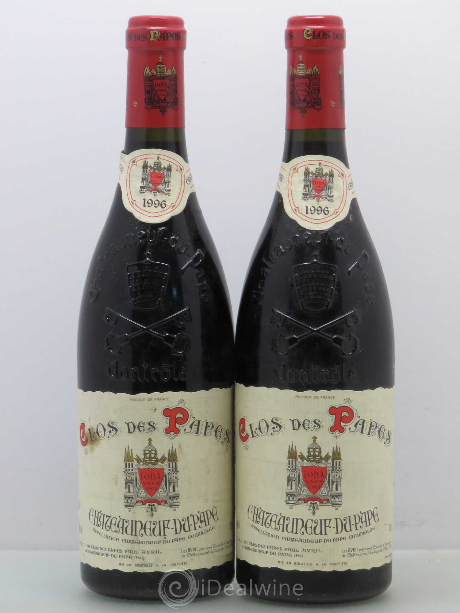 Châteauneuf-du-Pape Clos des Papes - Paul Avril 1996 - Lot de 2 bouteilles - 0