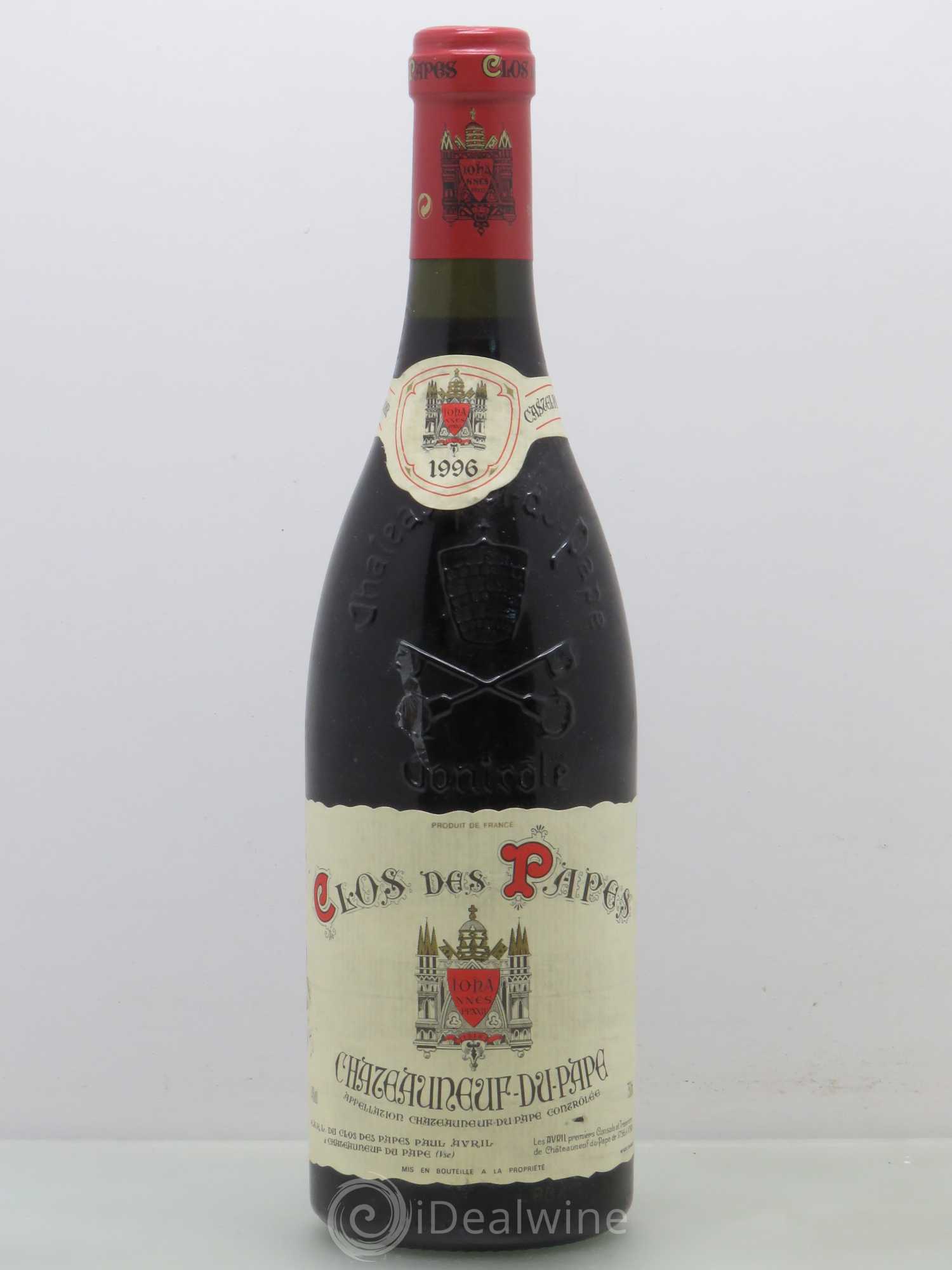 Châteauneuf-du-Pape Clos des Papes - Paul Avril 1996 - Lot de 1 bouteille - 0