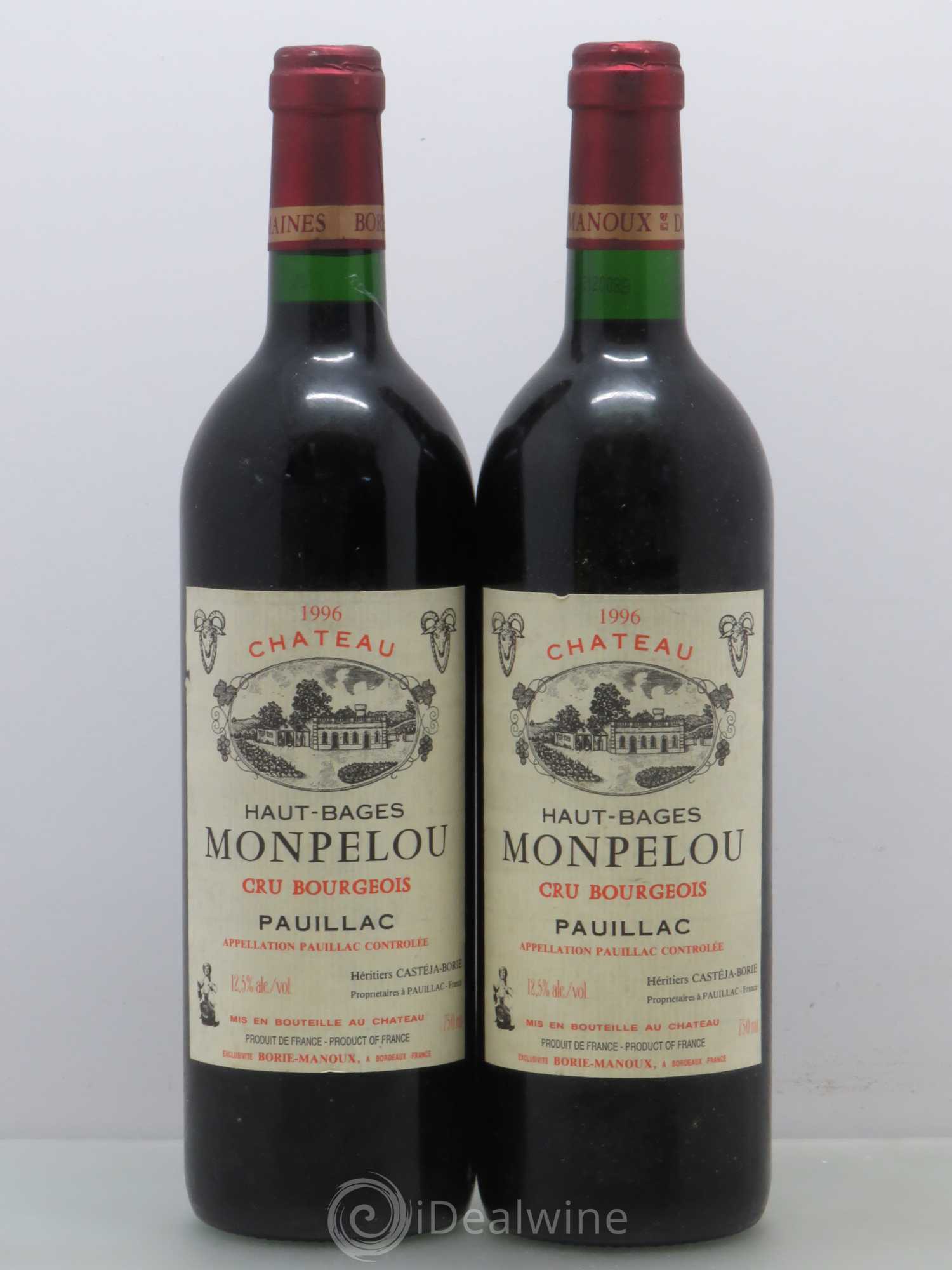 Château Haut Bages Monpelou Cru Bourgeois 1996 - Lot de 5 bouteilles - 2