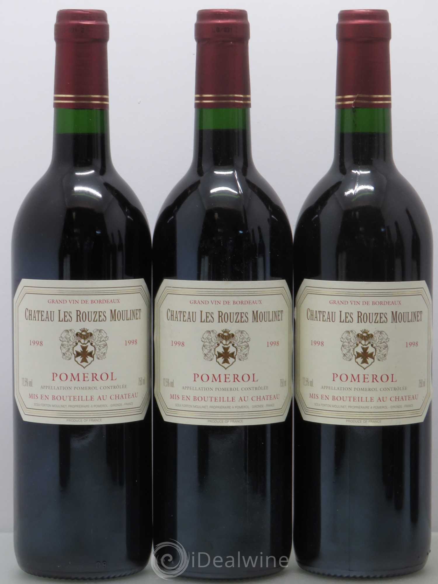 Pomerol Château Rouzes Moulinet 1998 - Lot de 12 bouteilles - 2