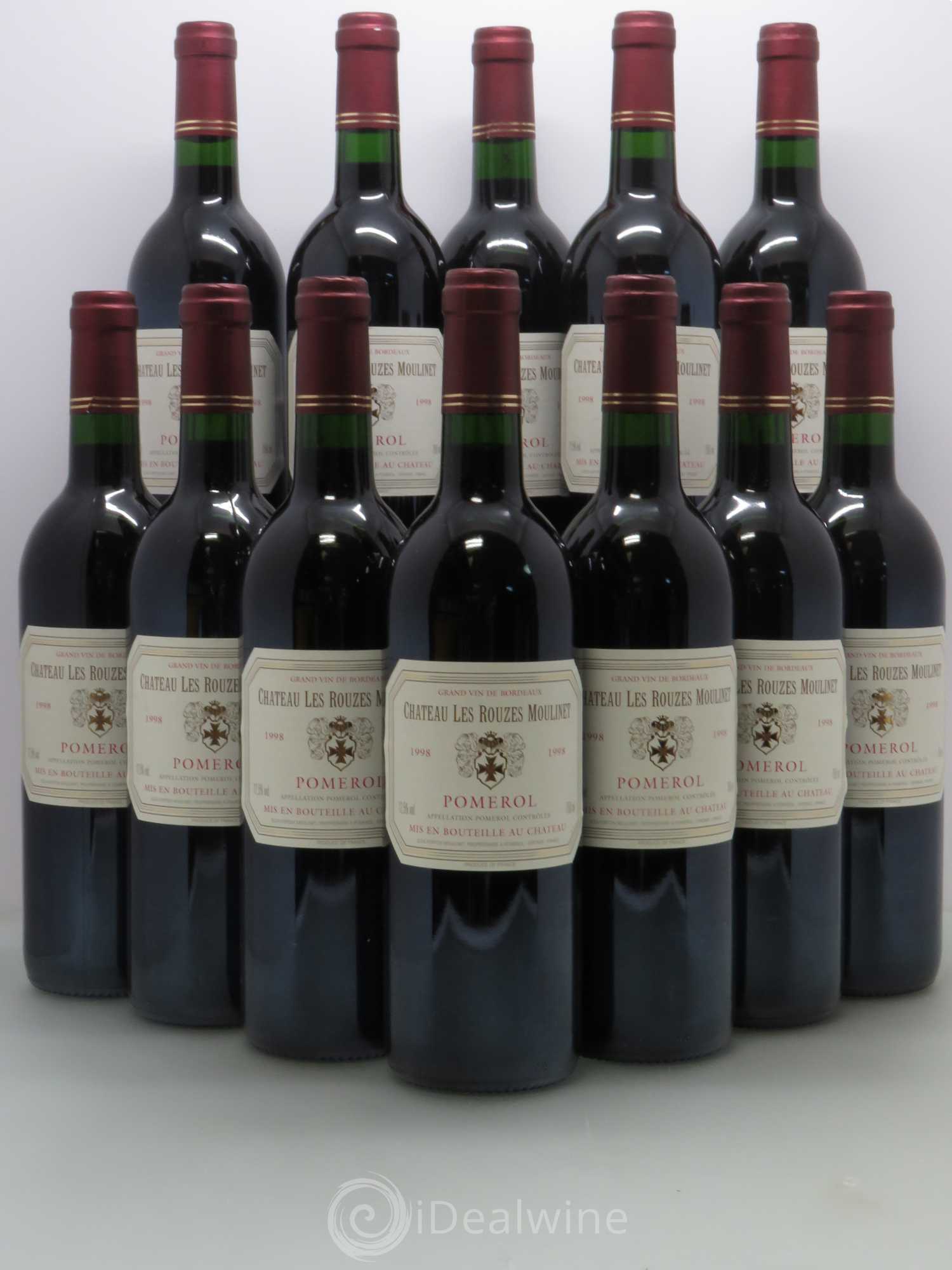 Pomerol Château Rouzes Moulinet 1998 - Lot de 12 bouteilles - 0