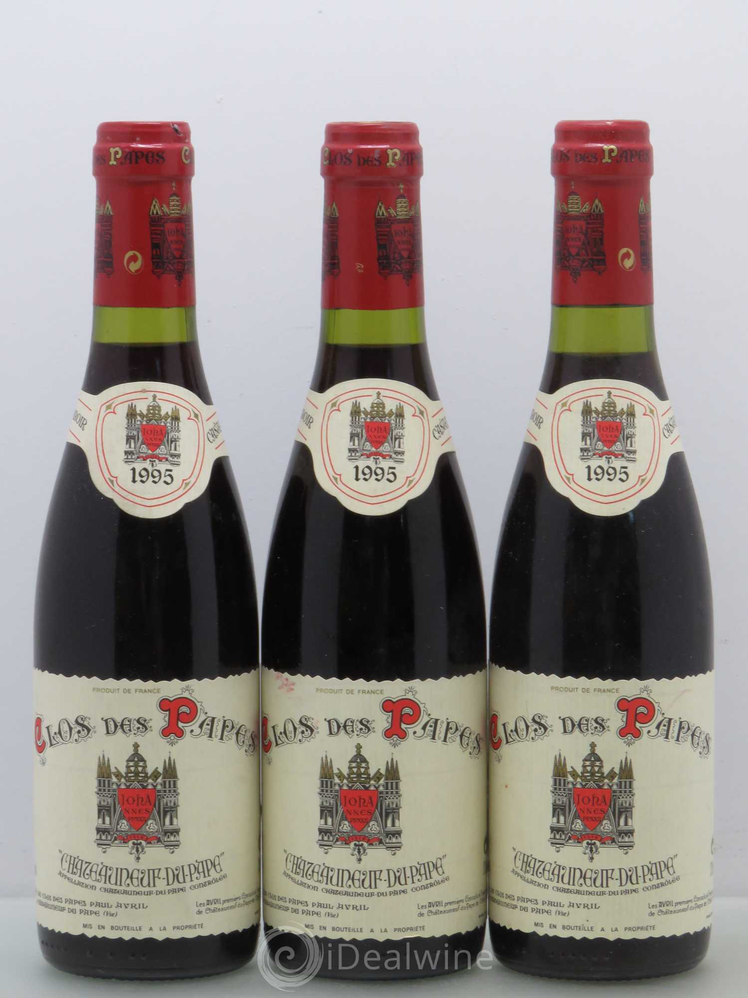 Châteauneuf-du-Pape Clos des Papes - Paul Avril 1995 - Lot de 6 demi bouteilles - 2