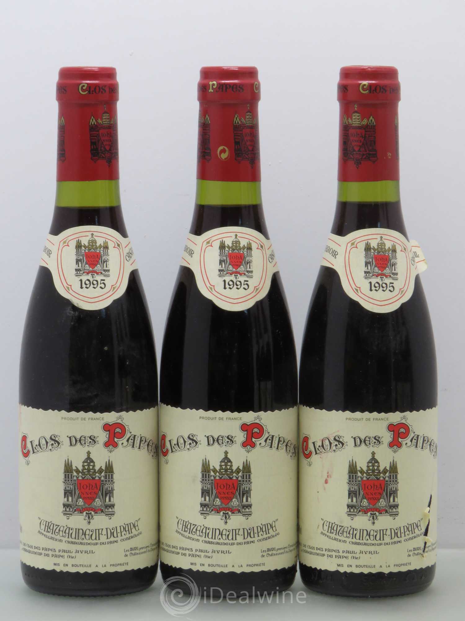 Châteauneuf-du-Pape Clos des Papes - Paul Avril 1995 - Lot de 6 demi bouteilles - 1