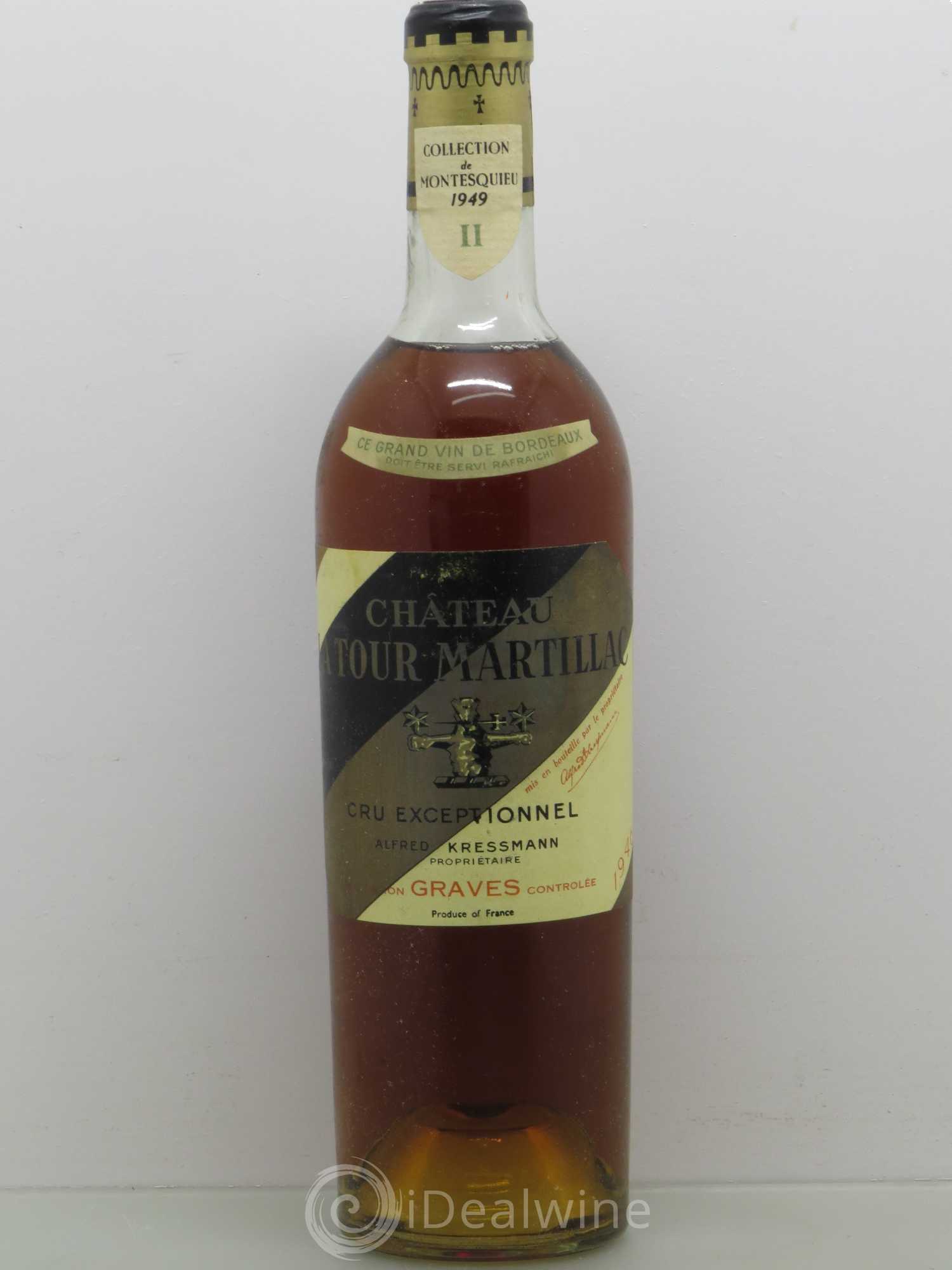 Château Latour-Martillac Cru Classé de Graves 1946 - Posten von 1 Flasche - 0