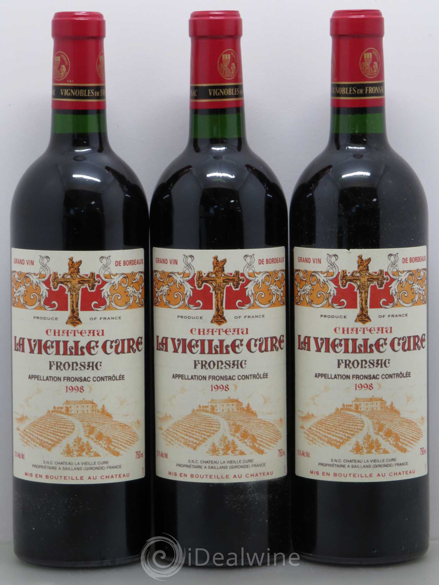 Château La Vieille Cure 1998 - Lot de 12 bouteilles - 1