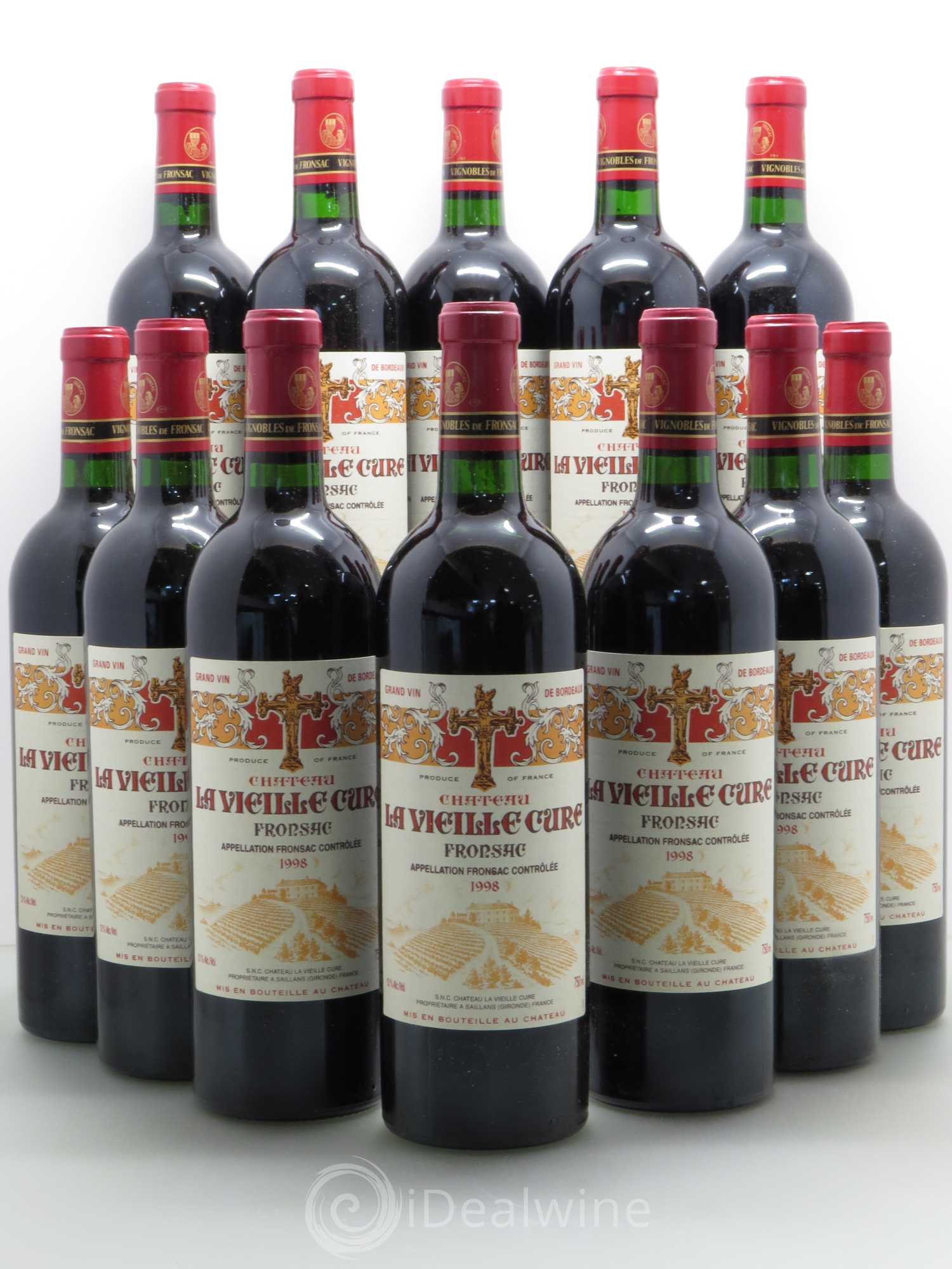 Château La Vieille Cure 1998 - Lot de 12 bouteilles - 0