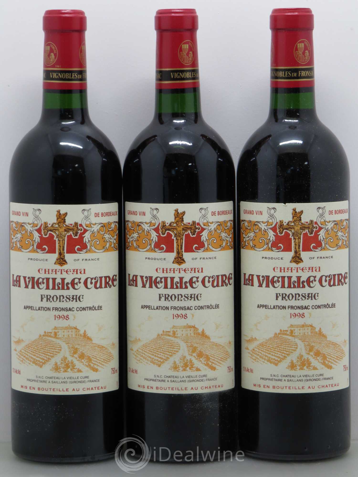 Château La Vieille Cure 1998 - Lot de 12 bouteilles - 1