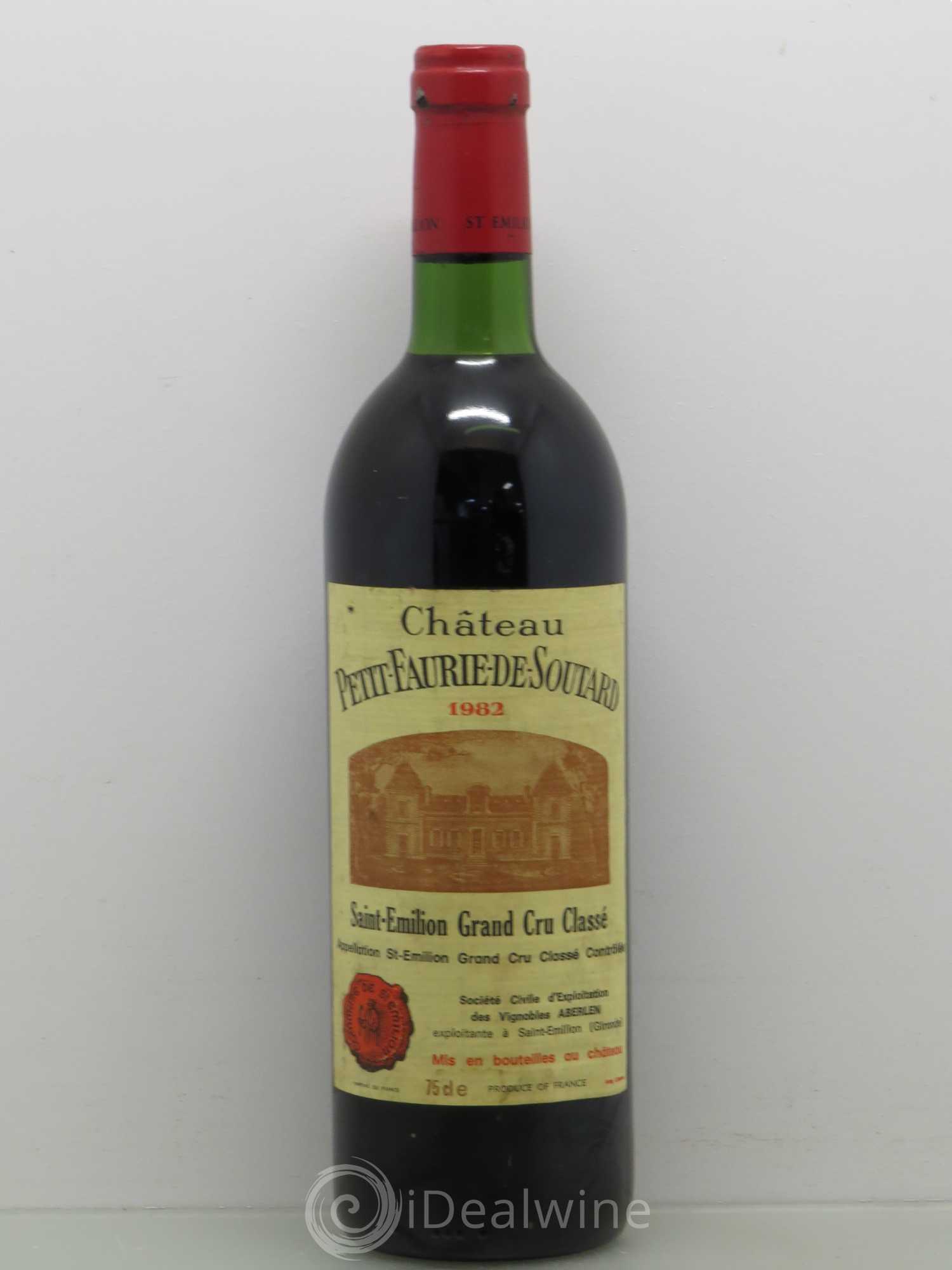 Château Petit Faurie de Soutard Grand Cru Classé 1982 - Lot de 1 bouteille - 0
