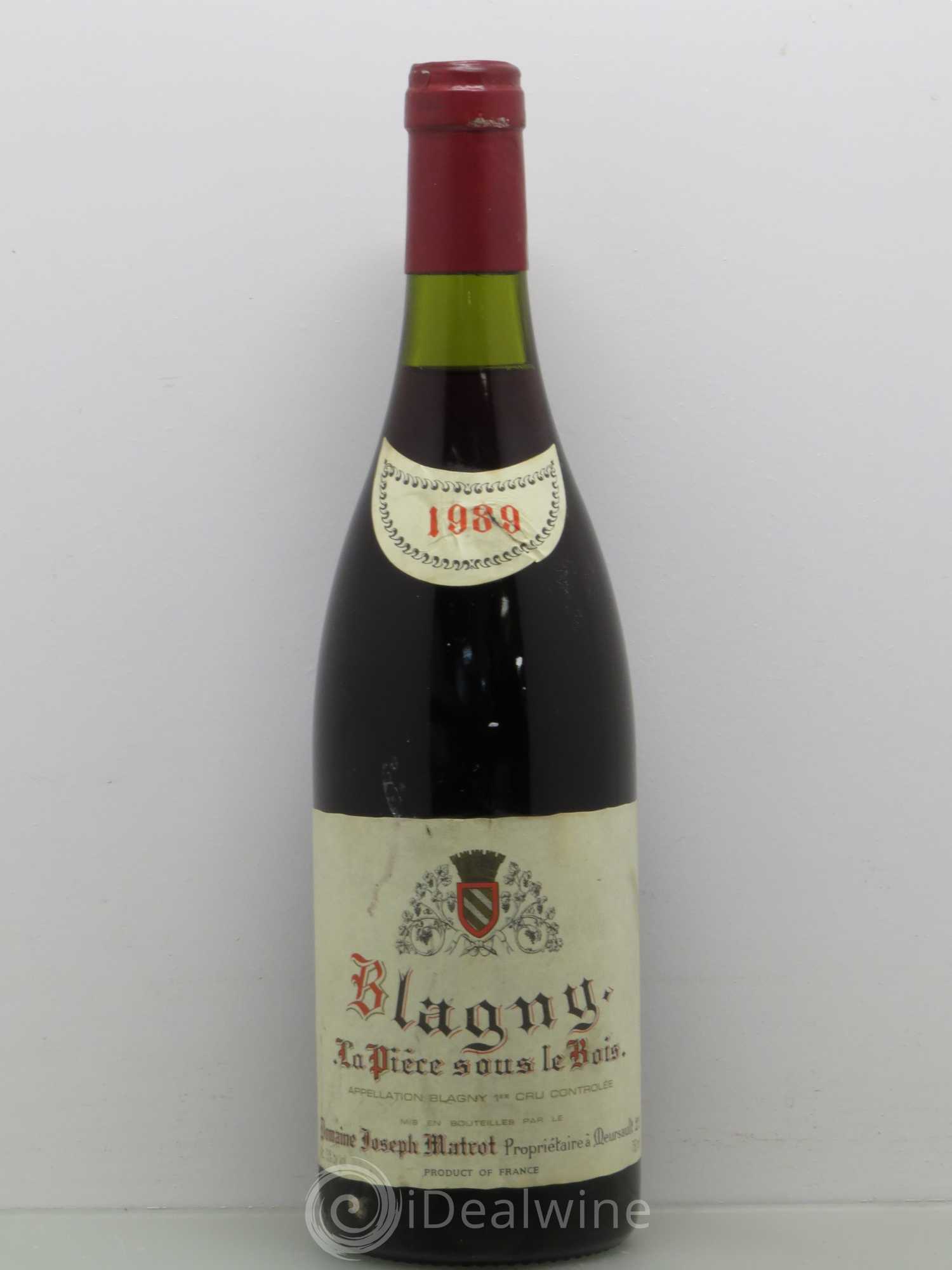 Blagny 1er Cru Joseph Matrot 1er Cru La pièce sous le bois 1989 - Posten von 1 Flasche - 0