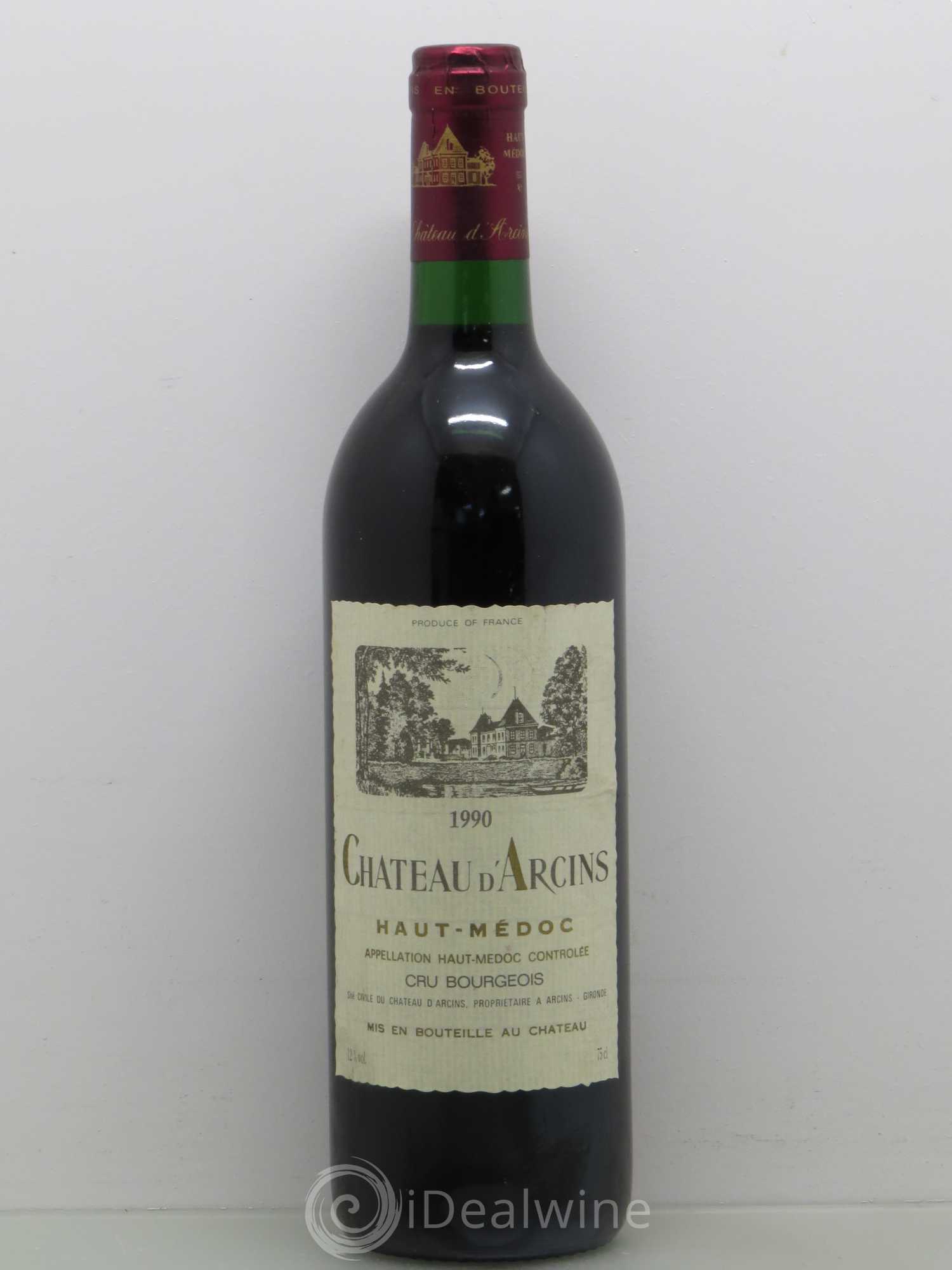 Château d' Arcins Cru Bourgeois 1990 - Lot de 1 bouteille - 0