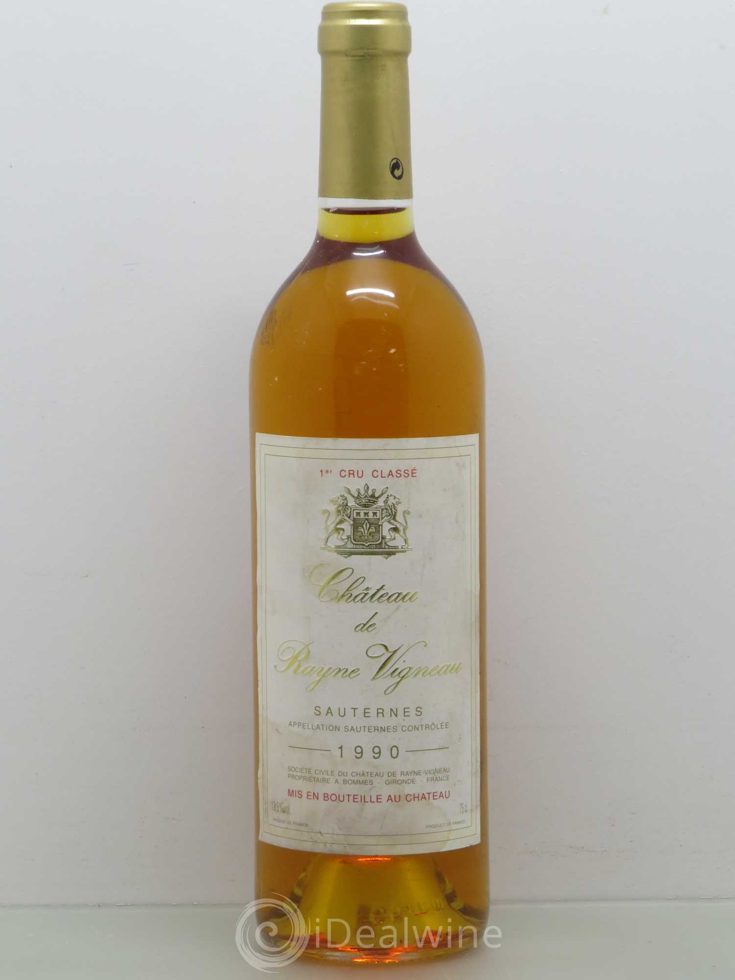 Château de Rayne Vigneau 1er Grand Cru Classé 1990 - Lotto di 1 bottiglia - 0
