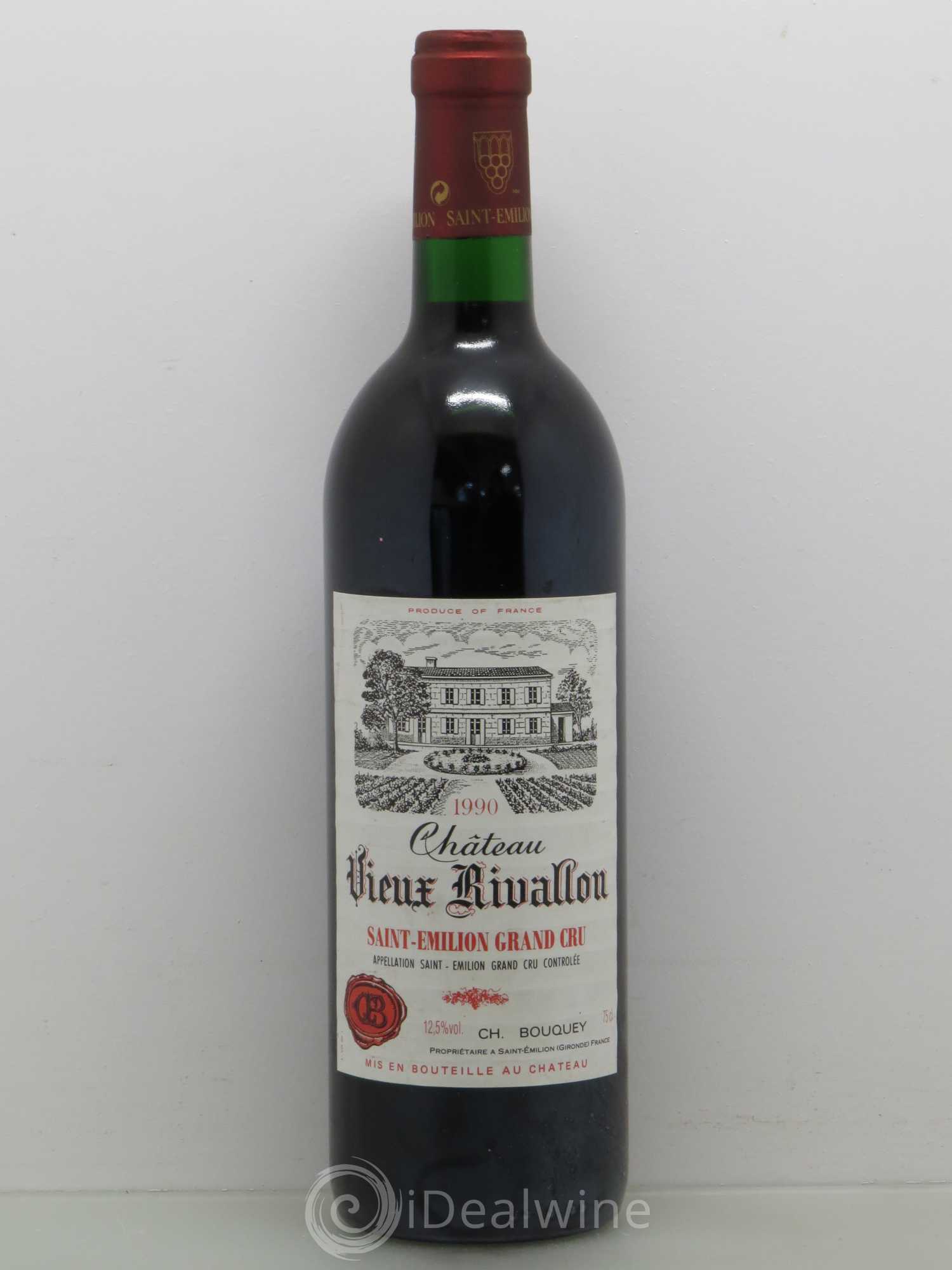 Saint-Émilion Château Vieux Rivallon 1990 - Lot de 1 bouteille - 0