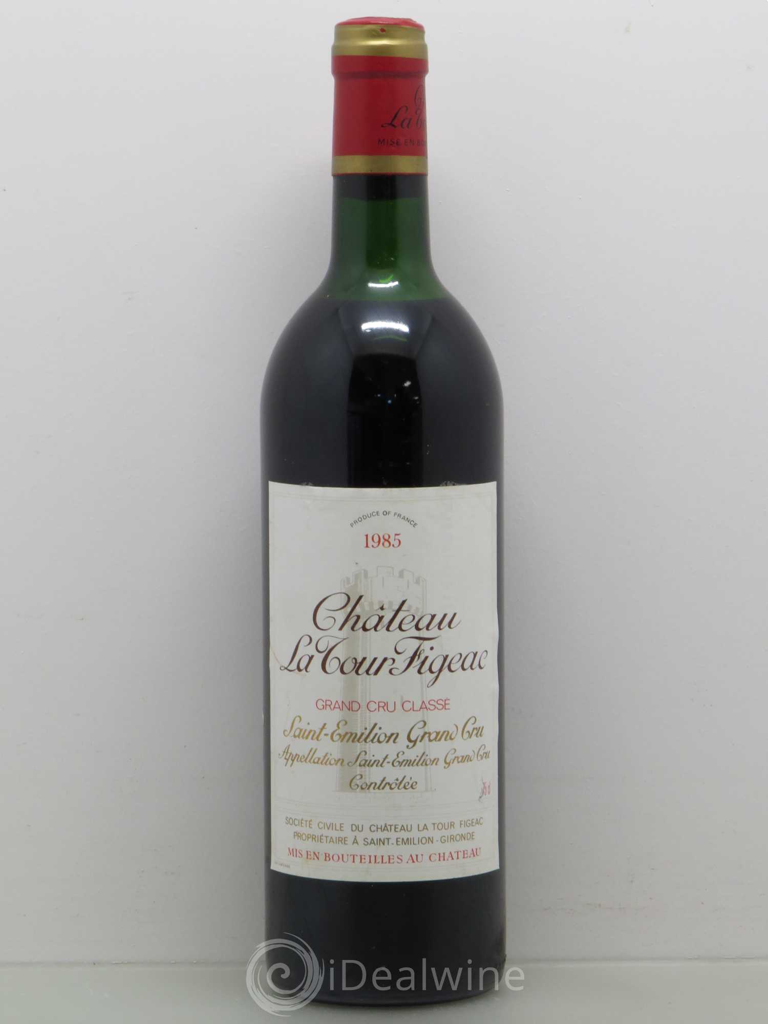 Château la Tour Figeac Grand Cru Classé 1985 - Lot de 1 bouteille - 0