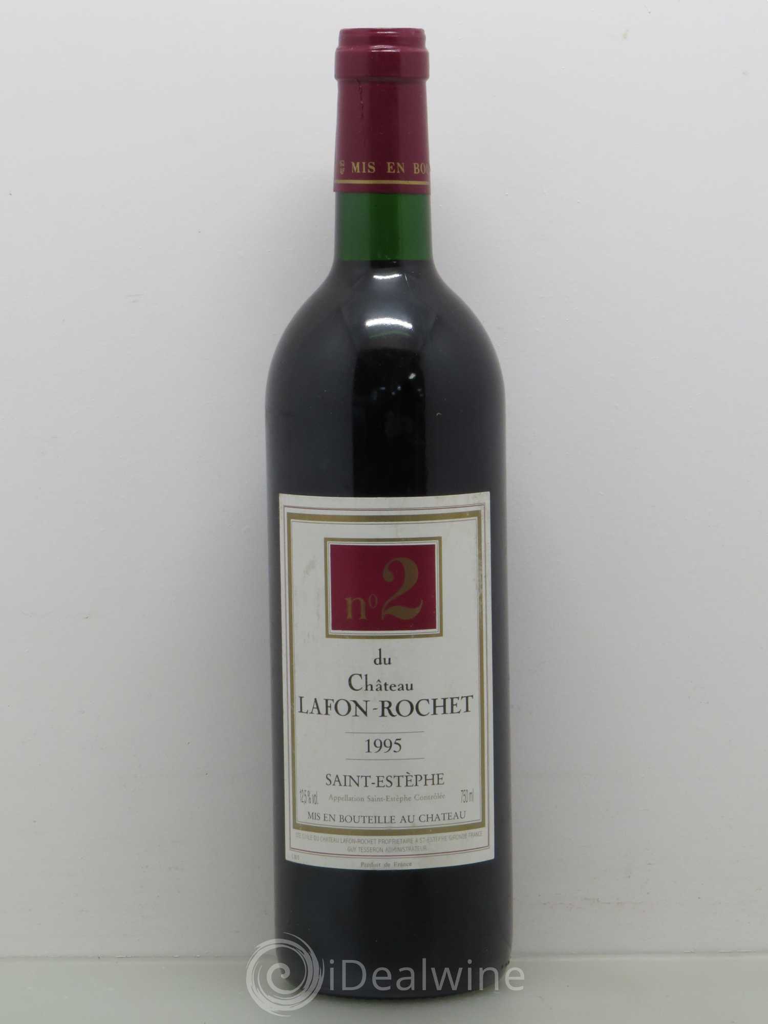 Saint-Estèphe N2 du Château Lafon Rochet 1995 - Lot de 1 bouteille - 0