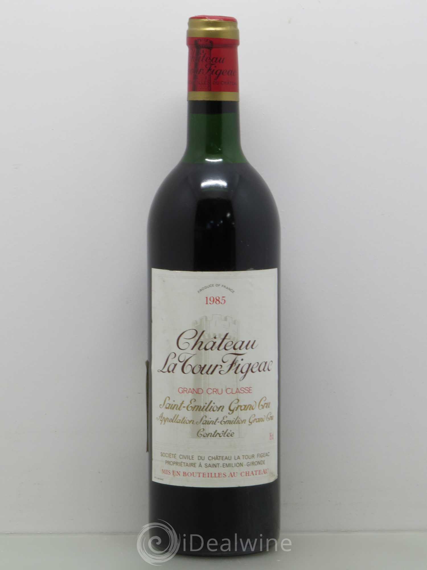 Château la Tour Figeac Grand Cru Classé 1985 - Lot de 1 bouteille - 0