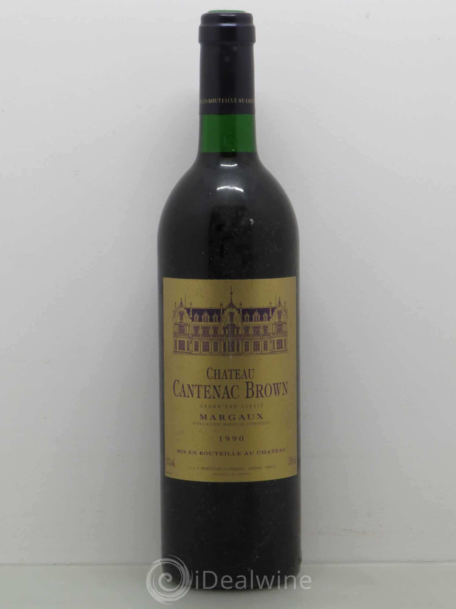 Château Cantenac Brown 3ème Grand Cru Classé 1990 - Lot de 1 bouteille - 0