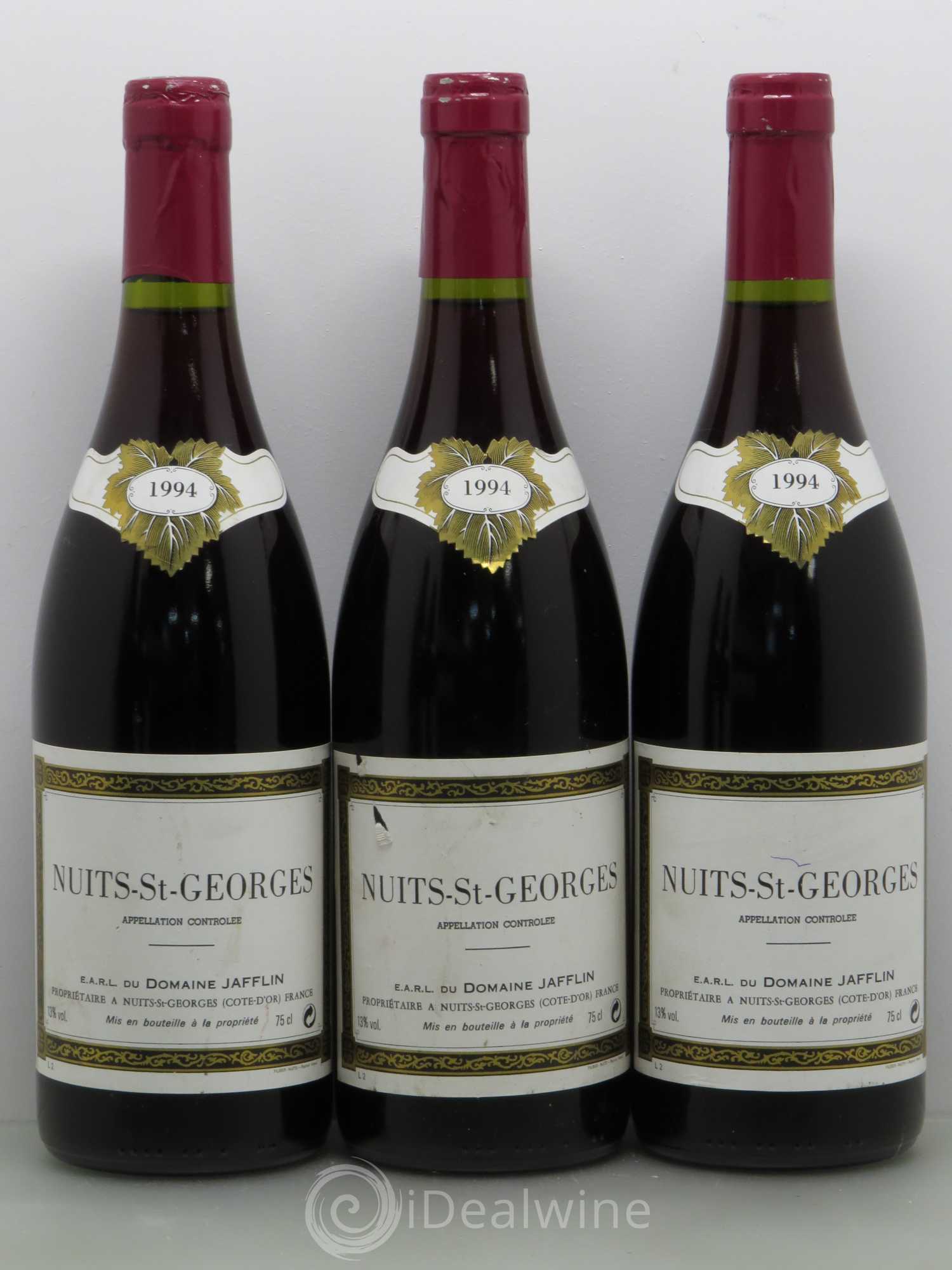 Nuits-Saint-Georges Domaine Jafflin 1994 - Lot de 5 bouteilles - 1