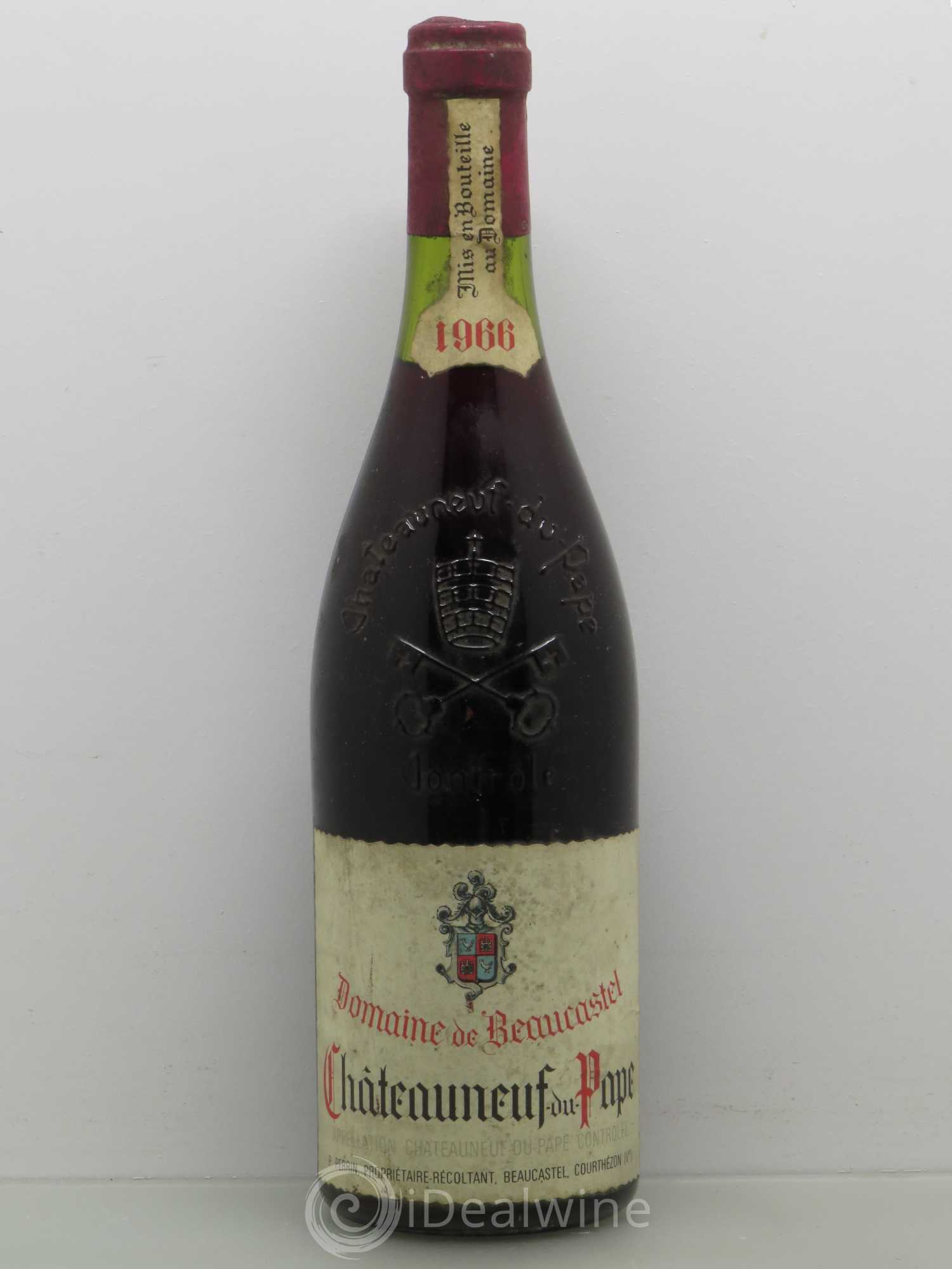 Châteauneuf-du-Pape Château de Beaucastel Famille Perrin 1966 - Lot de 1 bouteille - 0