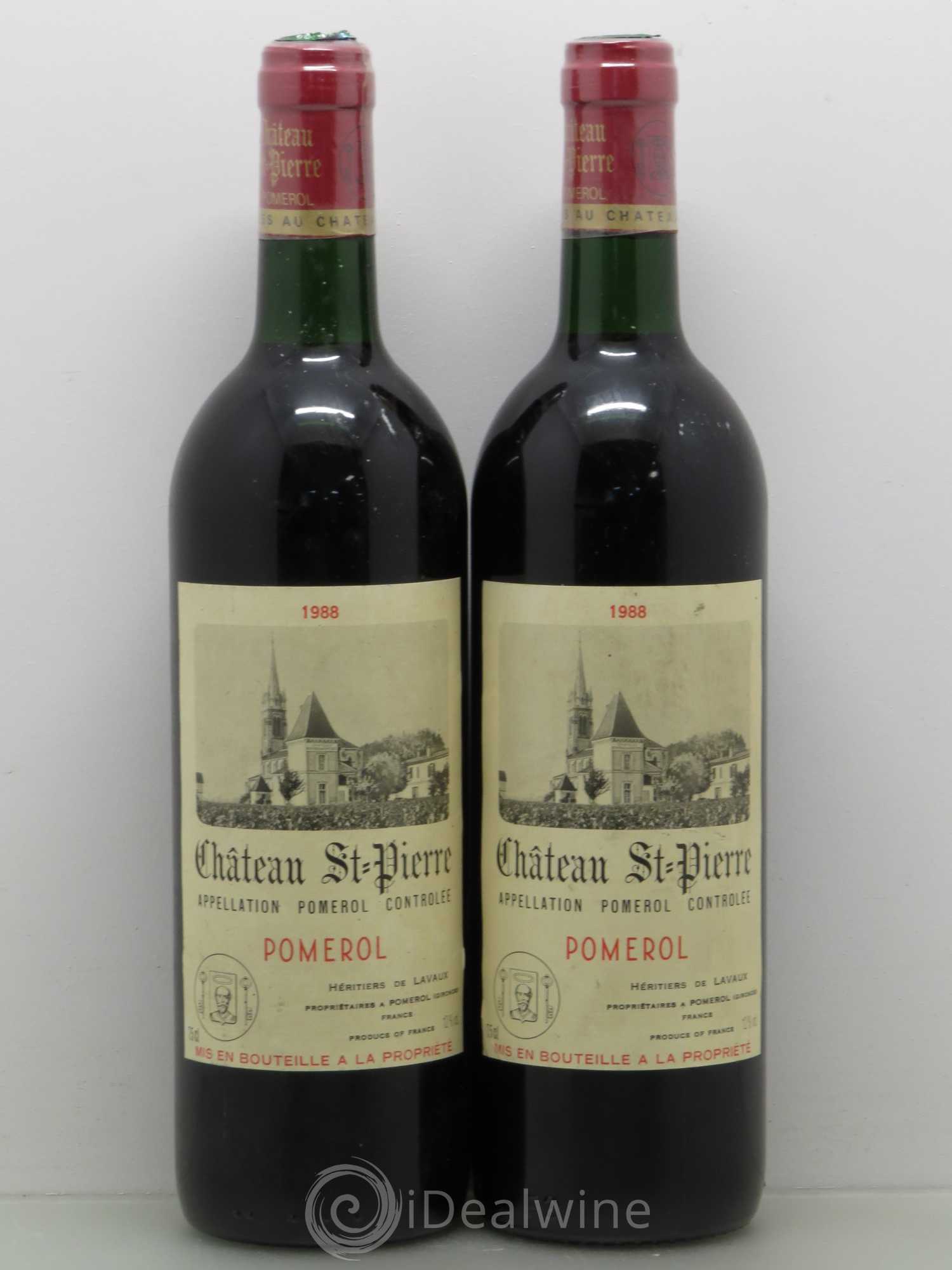 Pomerol Château Saint Pierre 1988 - Posten von 2 Flaschen - 0